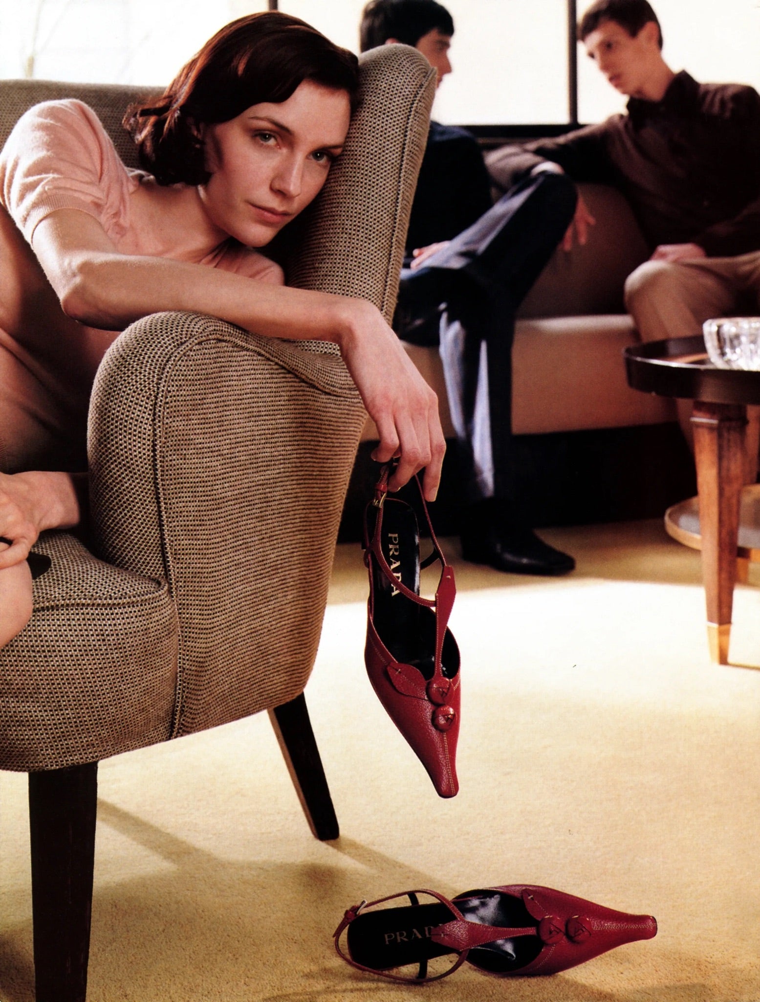 Prada S/S 2000 Red Flower Pointed Mules