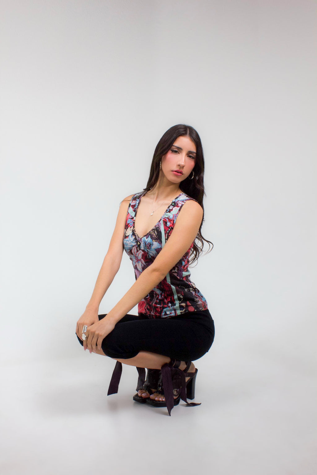 Jean Paul Gaultier Renaissance Lilies Tank Top
