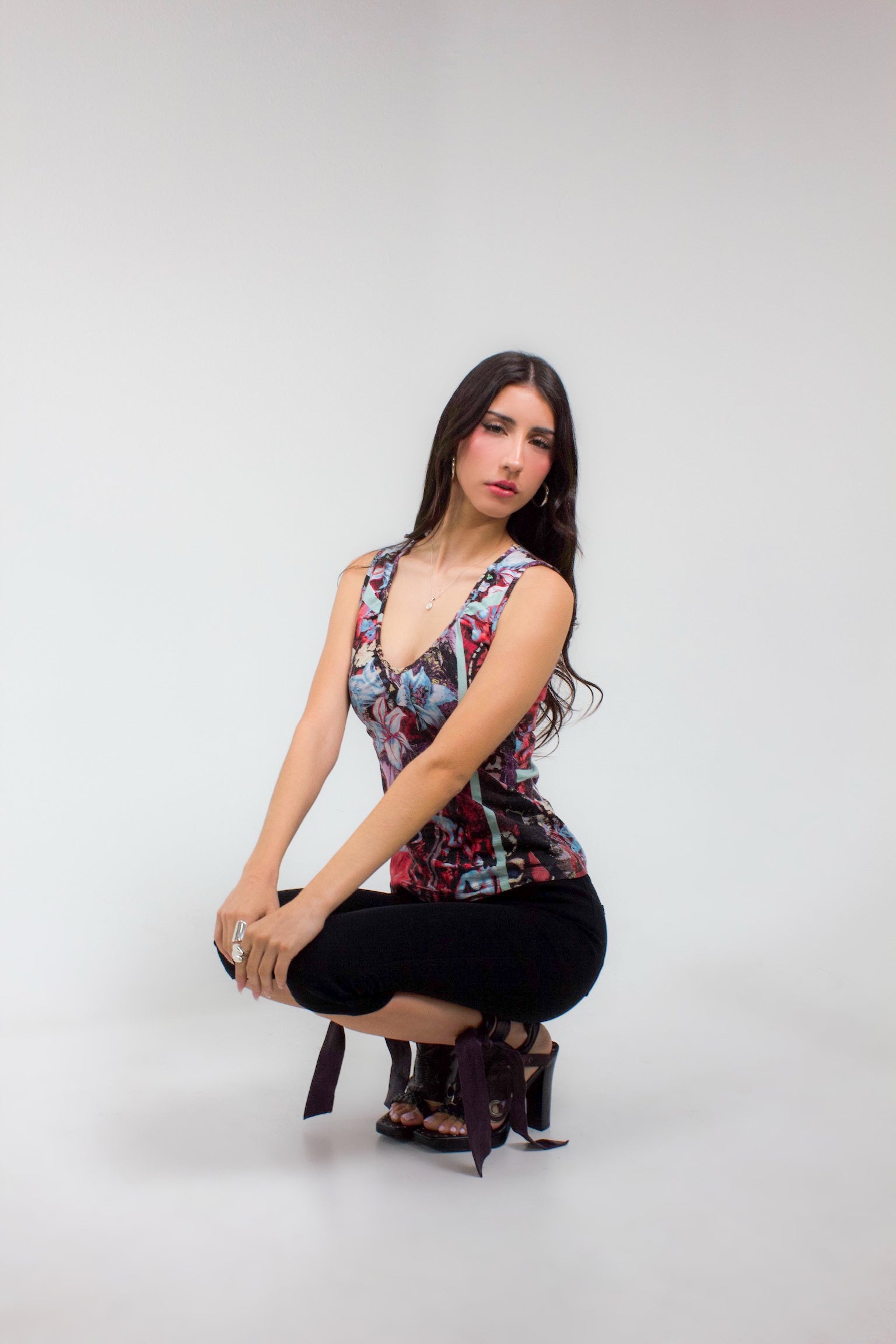 Jean Paul Gaultier Renaissance Lilies Tank Top