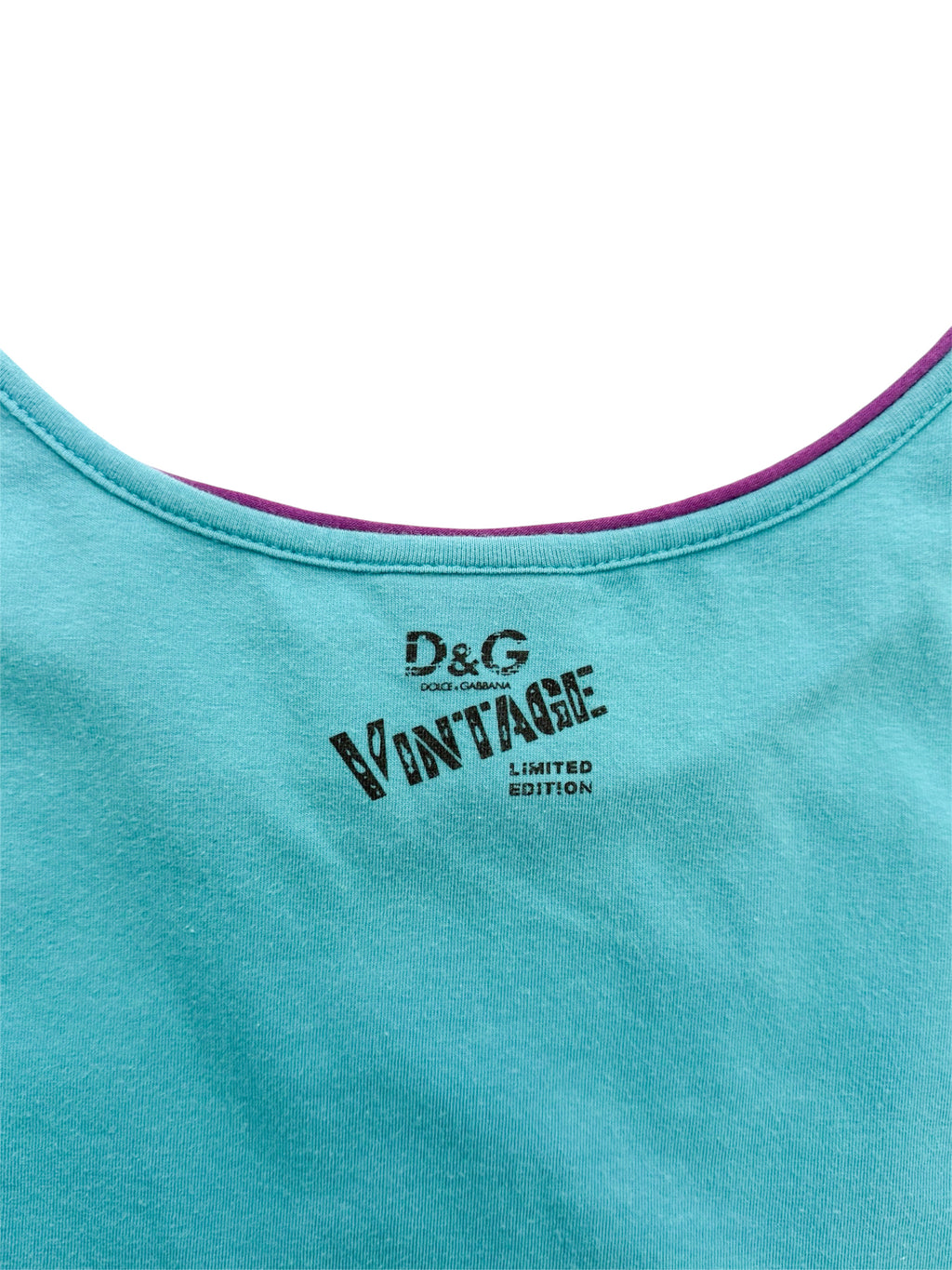 Dolce & Gabbana 'New Face' Blue Tank Top
