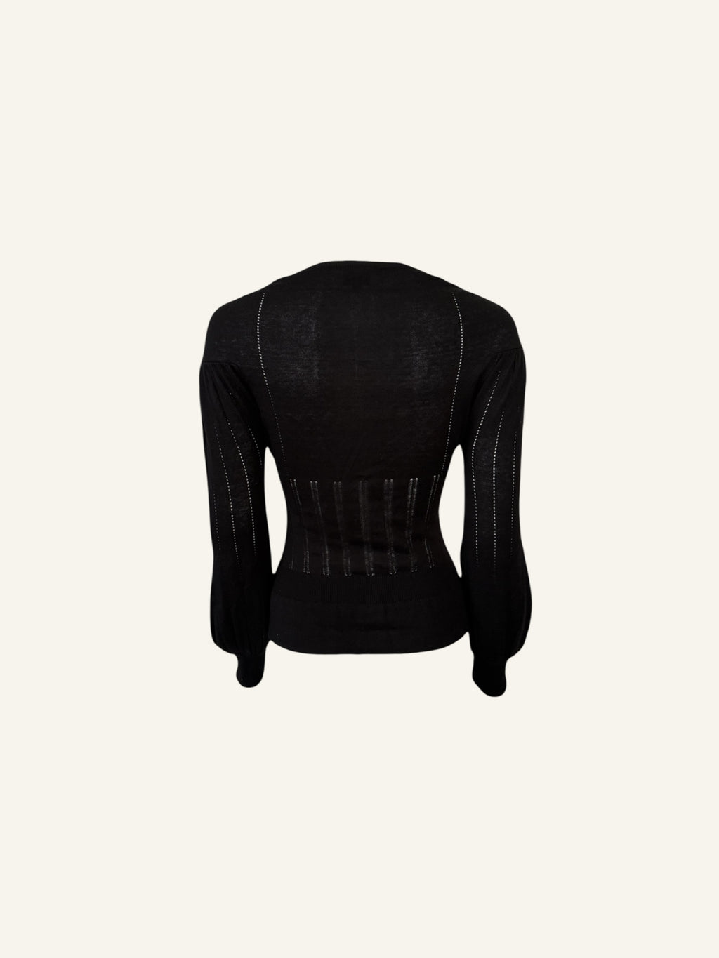 Dolce & Gabbana Black Pointelle Button Cardigan
