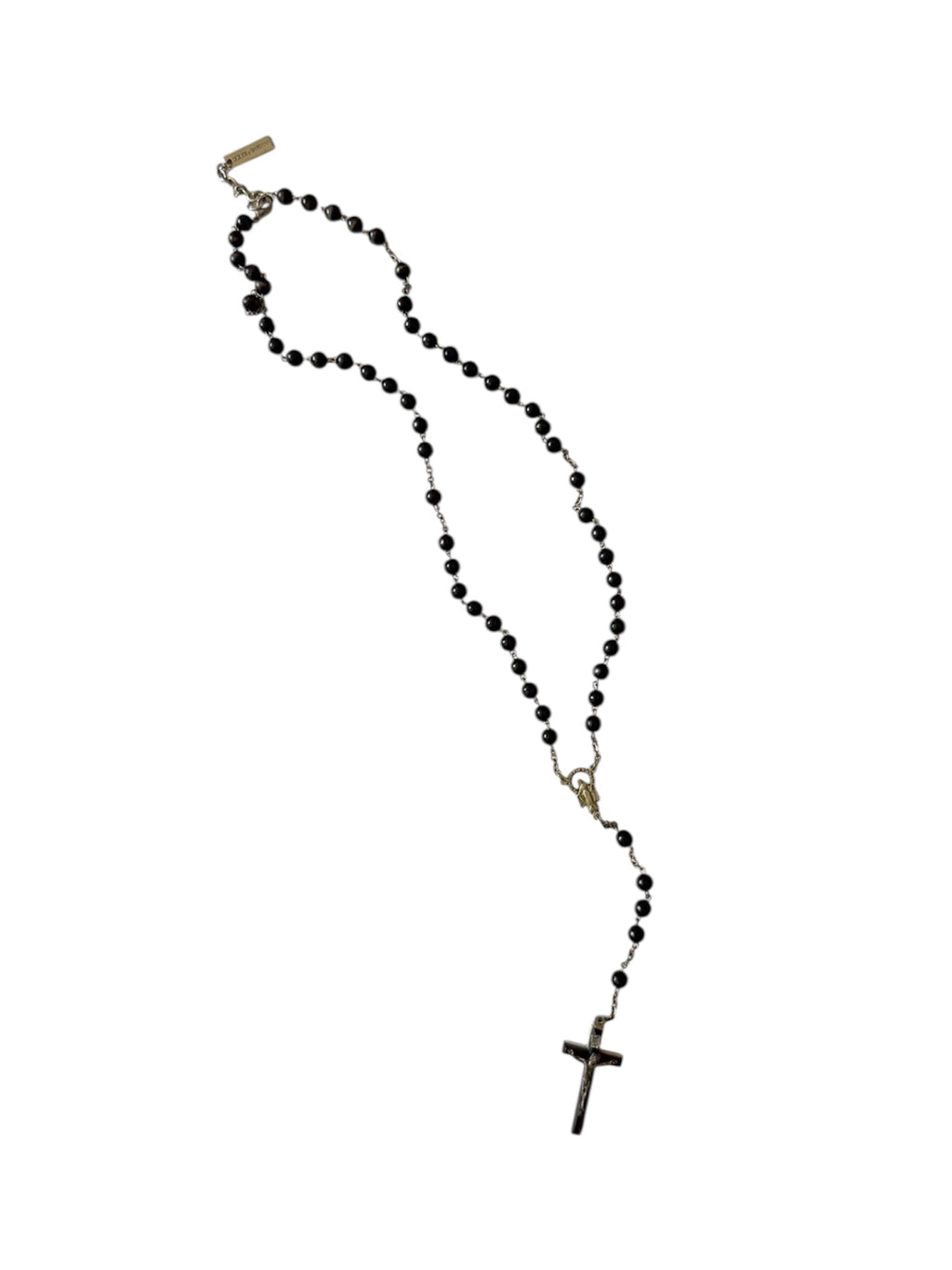 Dolce & Gabbana 2006 Black Beaded Rosary Necklace