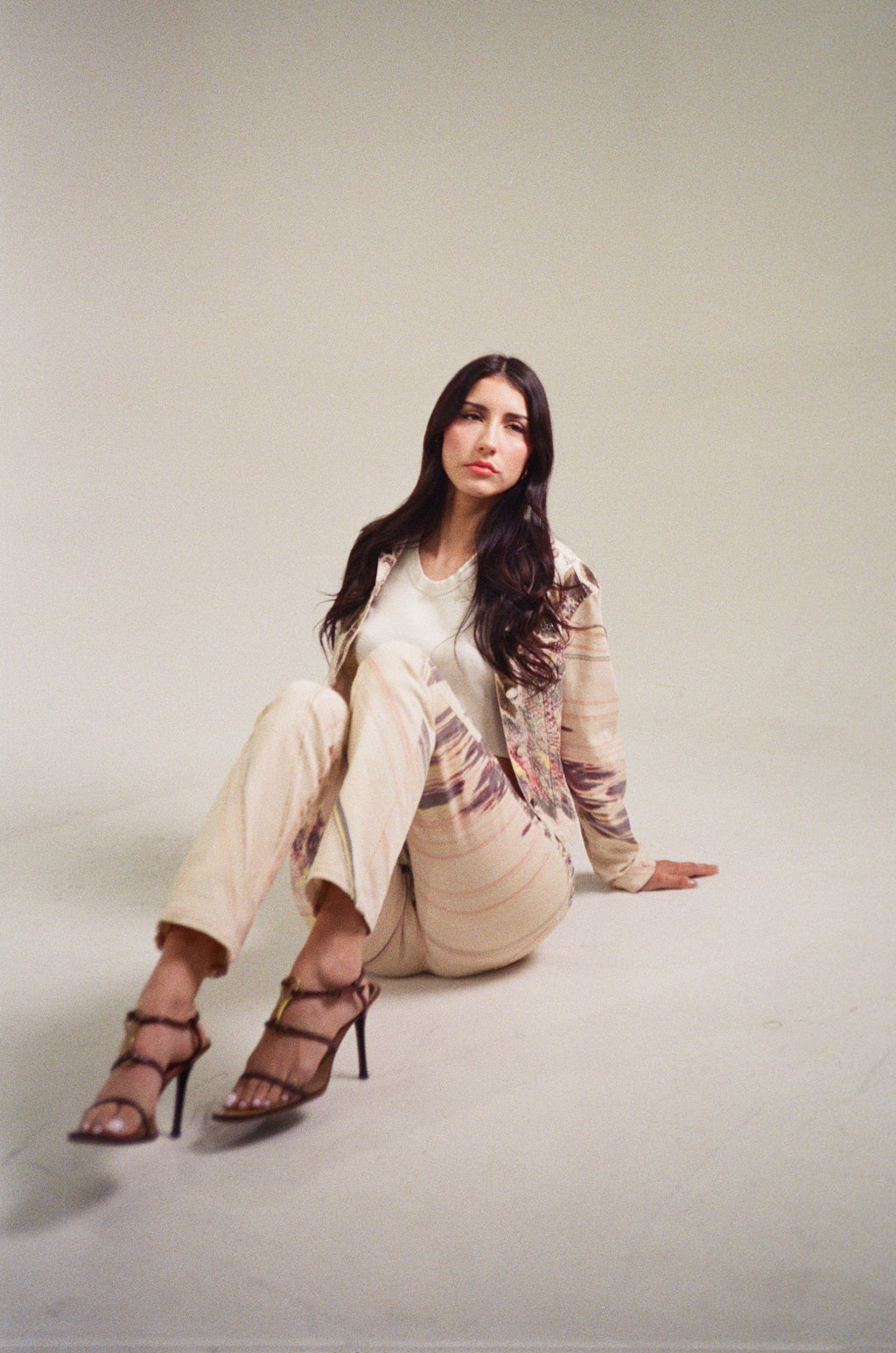 Roberto Cavalli S/S 2004 Feather Jacket & Pant Set