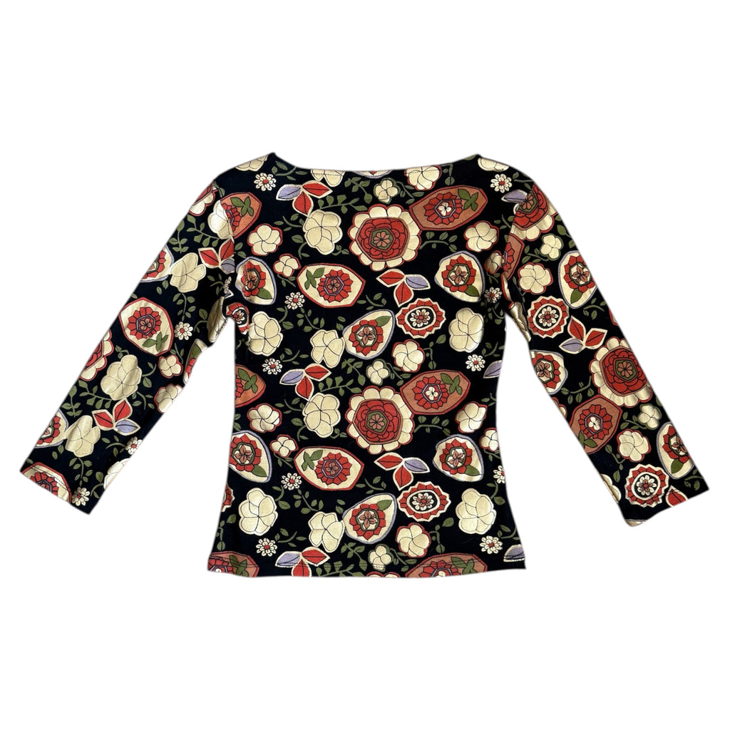 Miss Sixty Gold & Silver Double Girls Flower Pattern Top