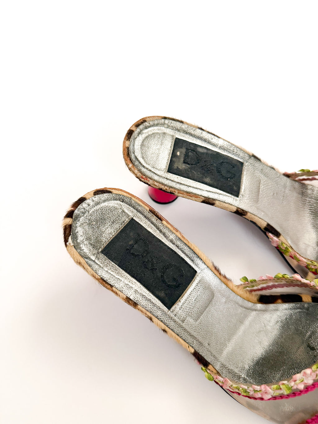 Dolce & Gabbana Ponyhair Sequin PVC Heels
