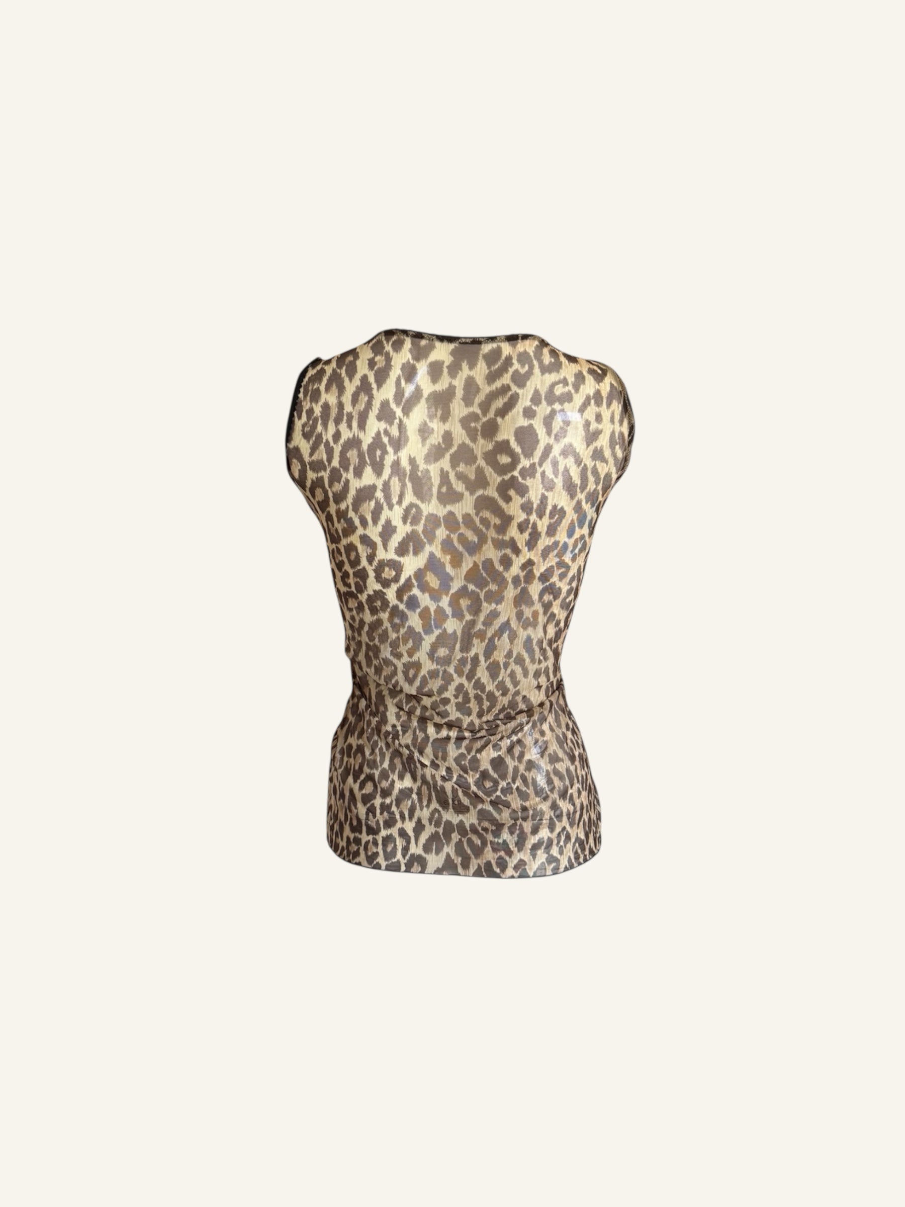 Dolce & Gabbana S/S 1997 Leopard Mesh Top