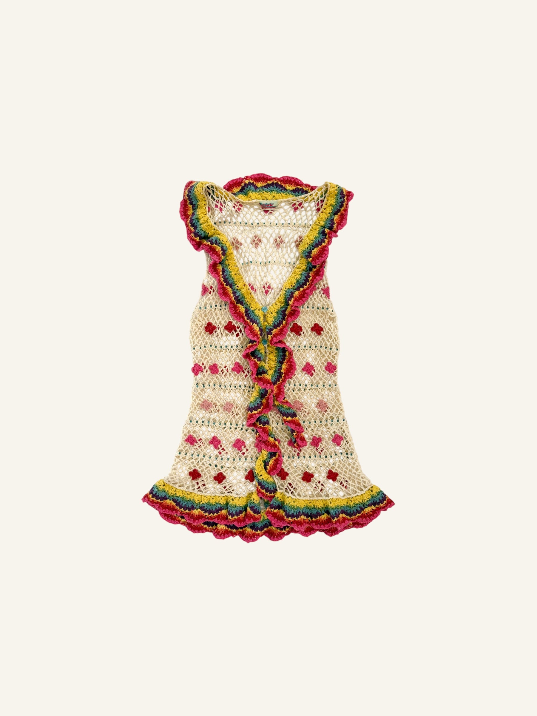 Hysteric Glamour Beaded Flower Crochet Cardigan