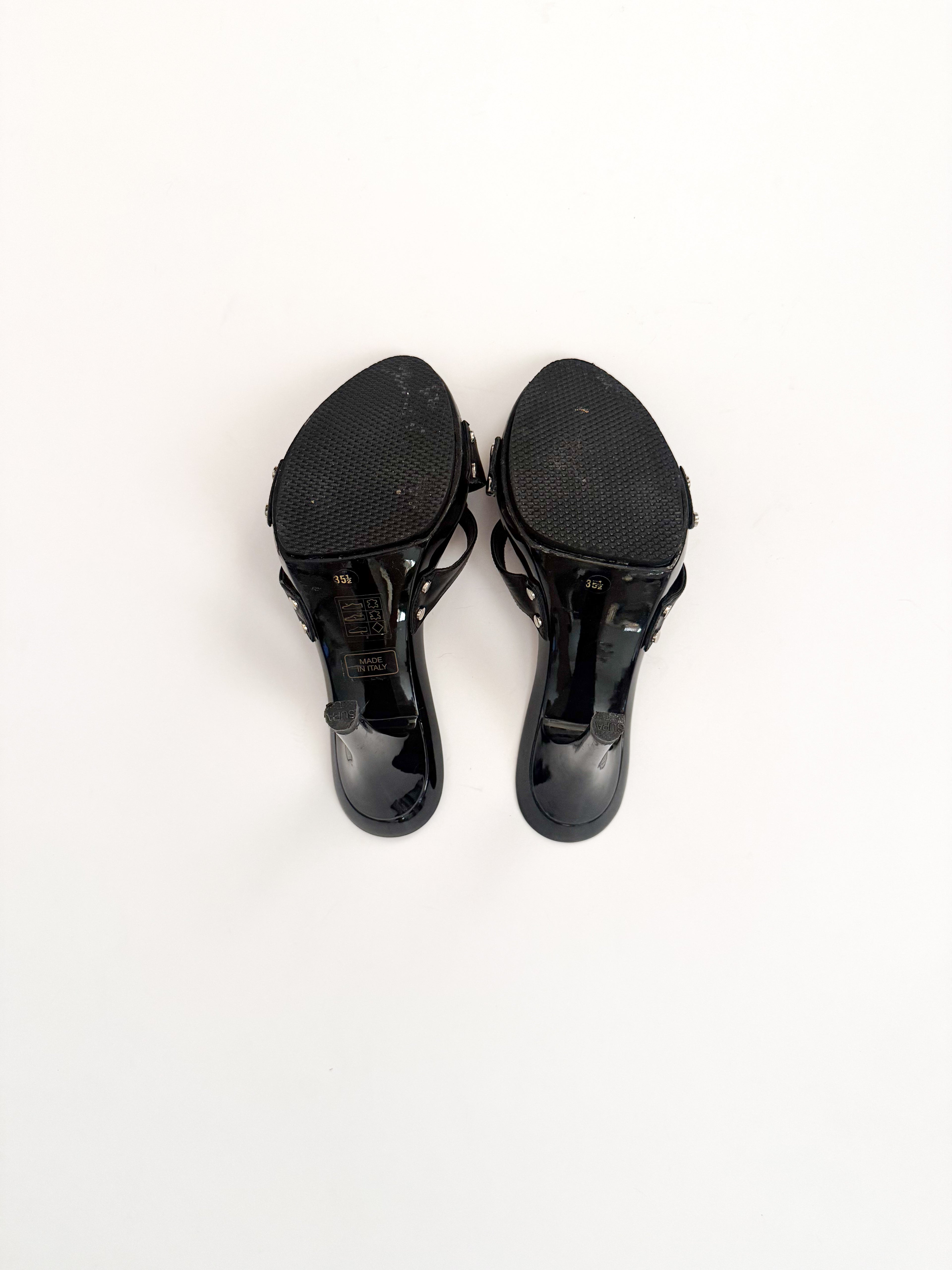 Christian Dior S/S 2004 D'Trick Black & Pink Bow Heels