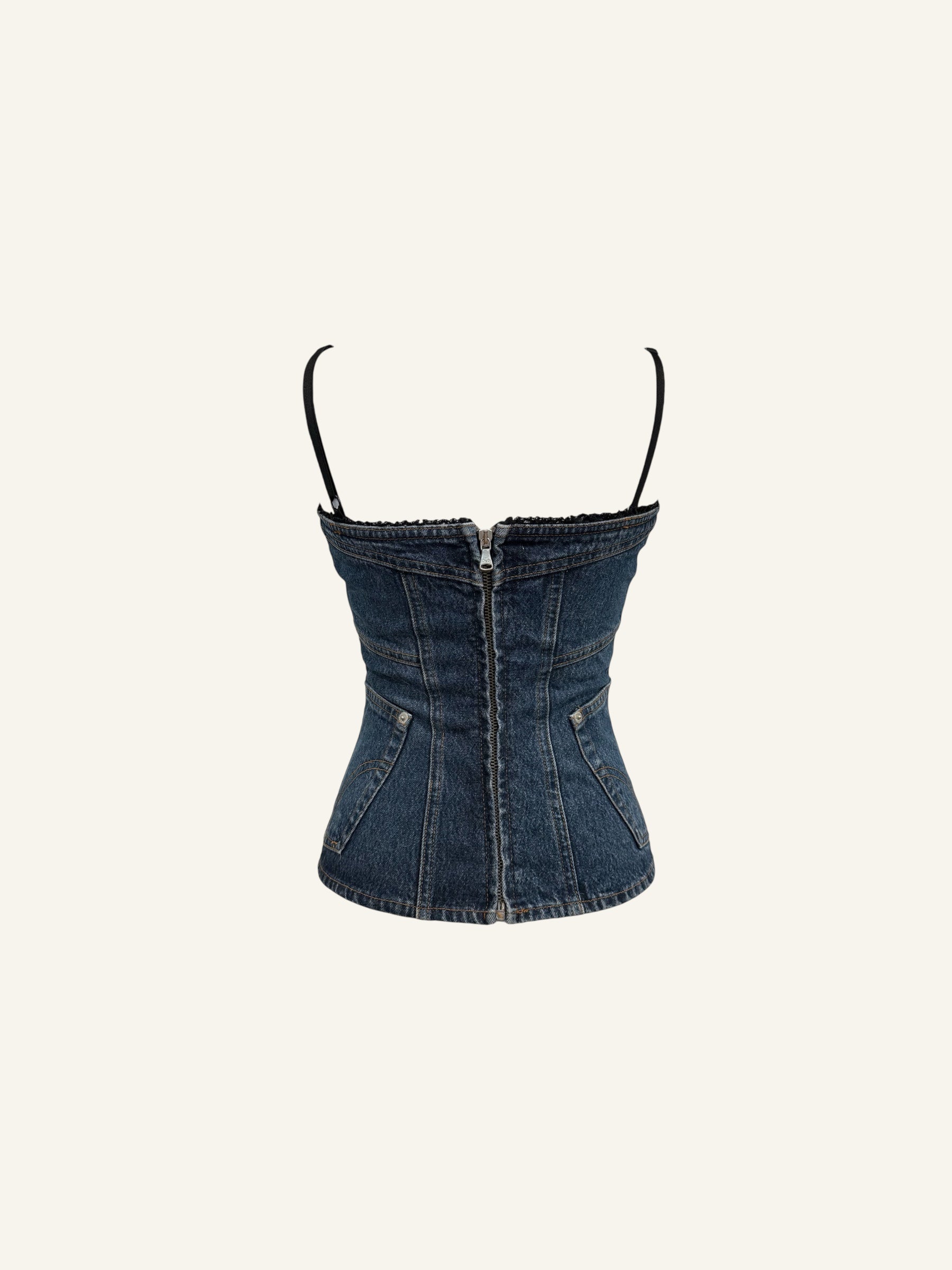 Dolce & Gabbana Denim Bustier Top