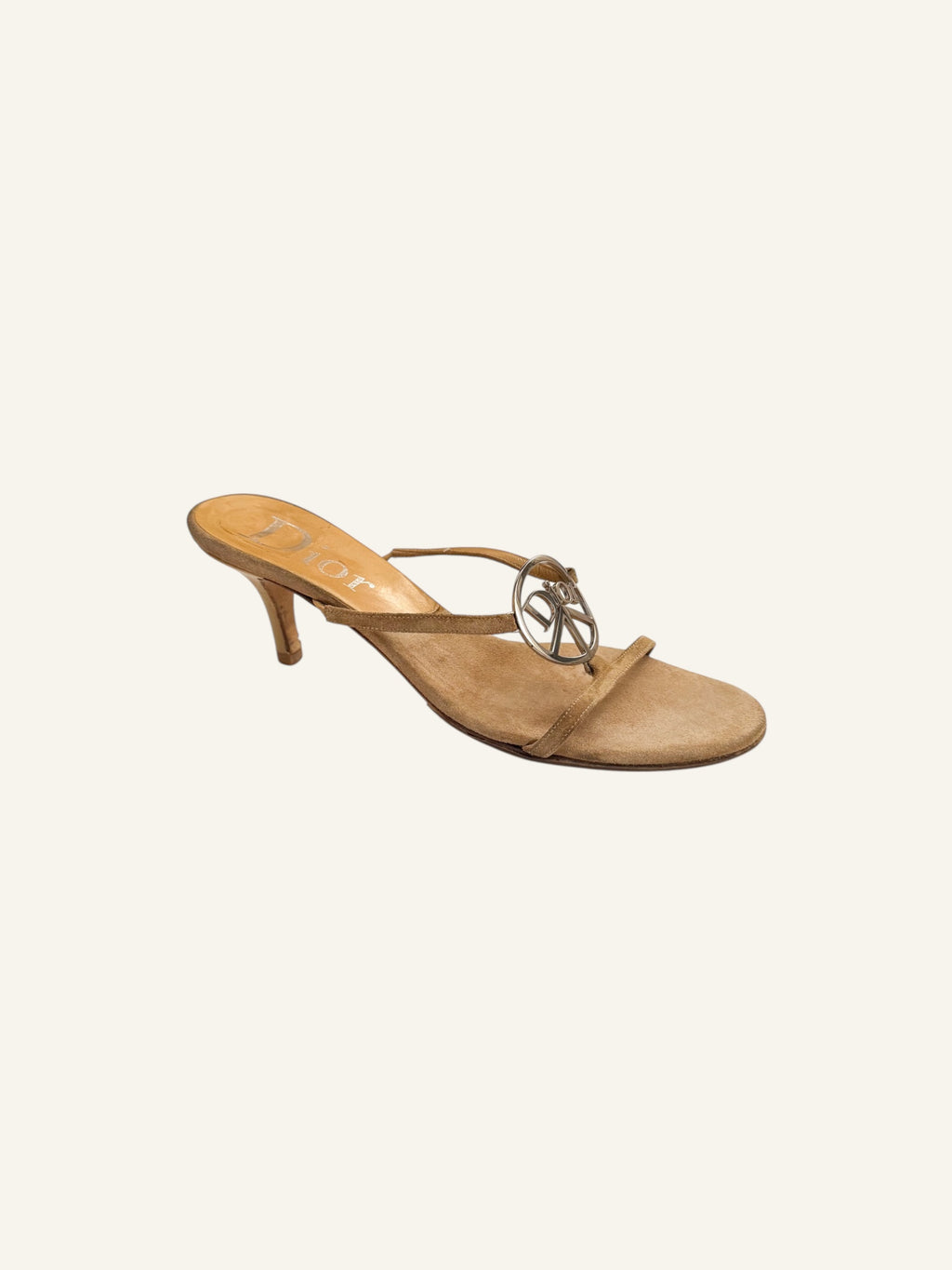 Christian Dior Tan Suede Peace Heels