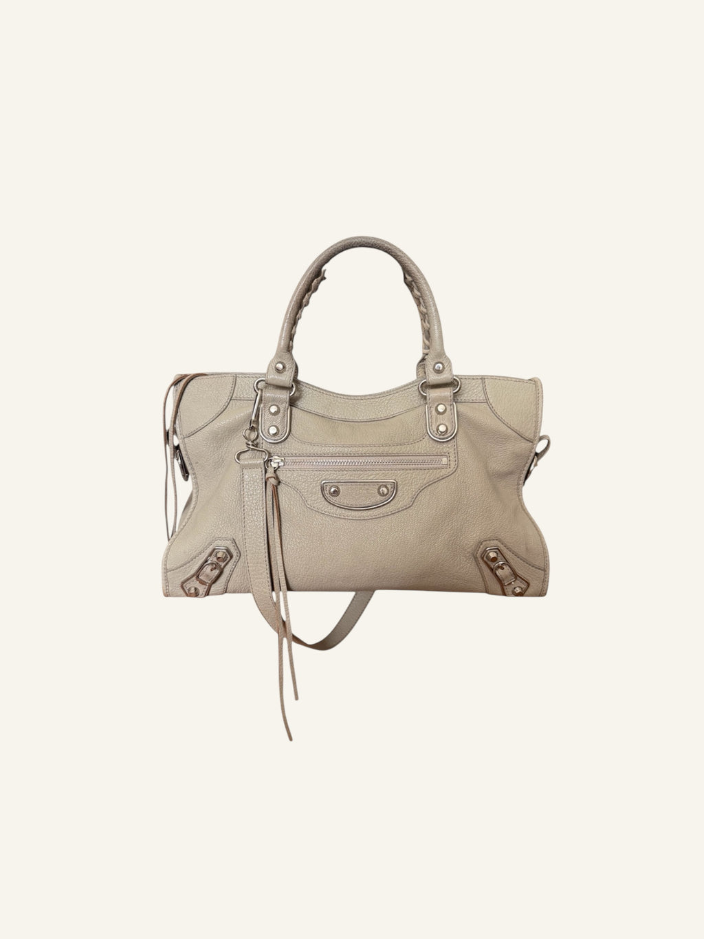 Balenciaga Grey Leather City Bag