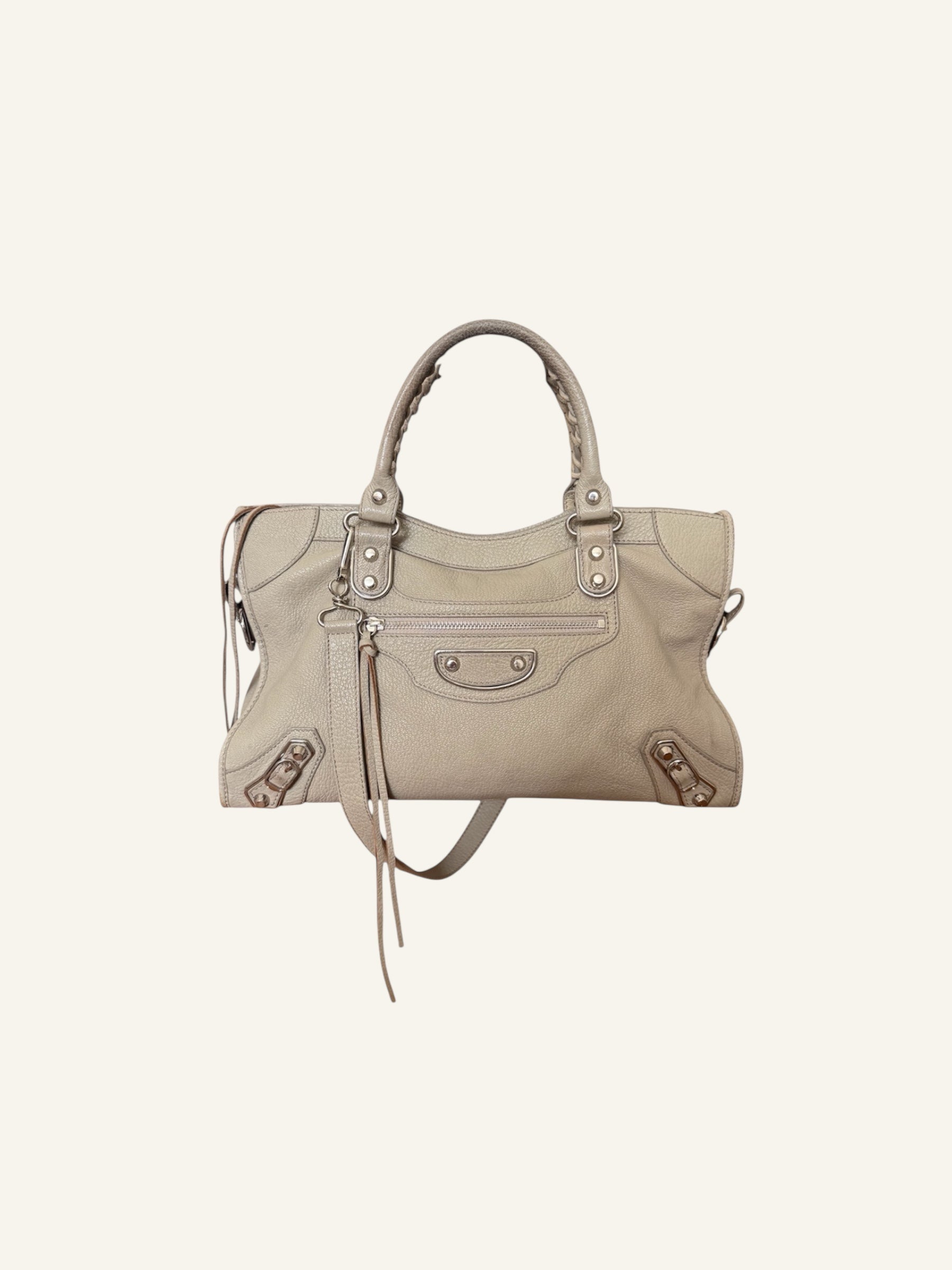 Balenciaga Grey Leather City Bag