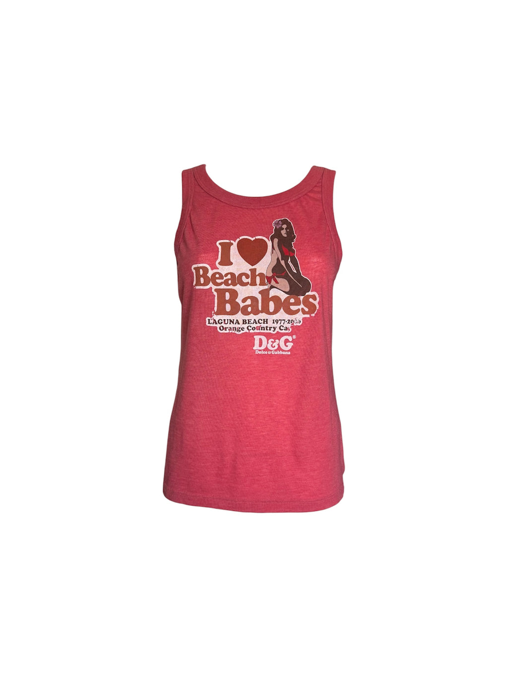 Dolce & Gabbana 'I Love Beach Babes' Red Top