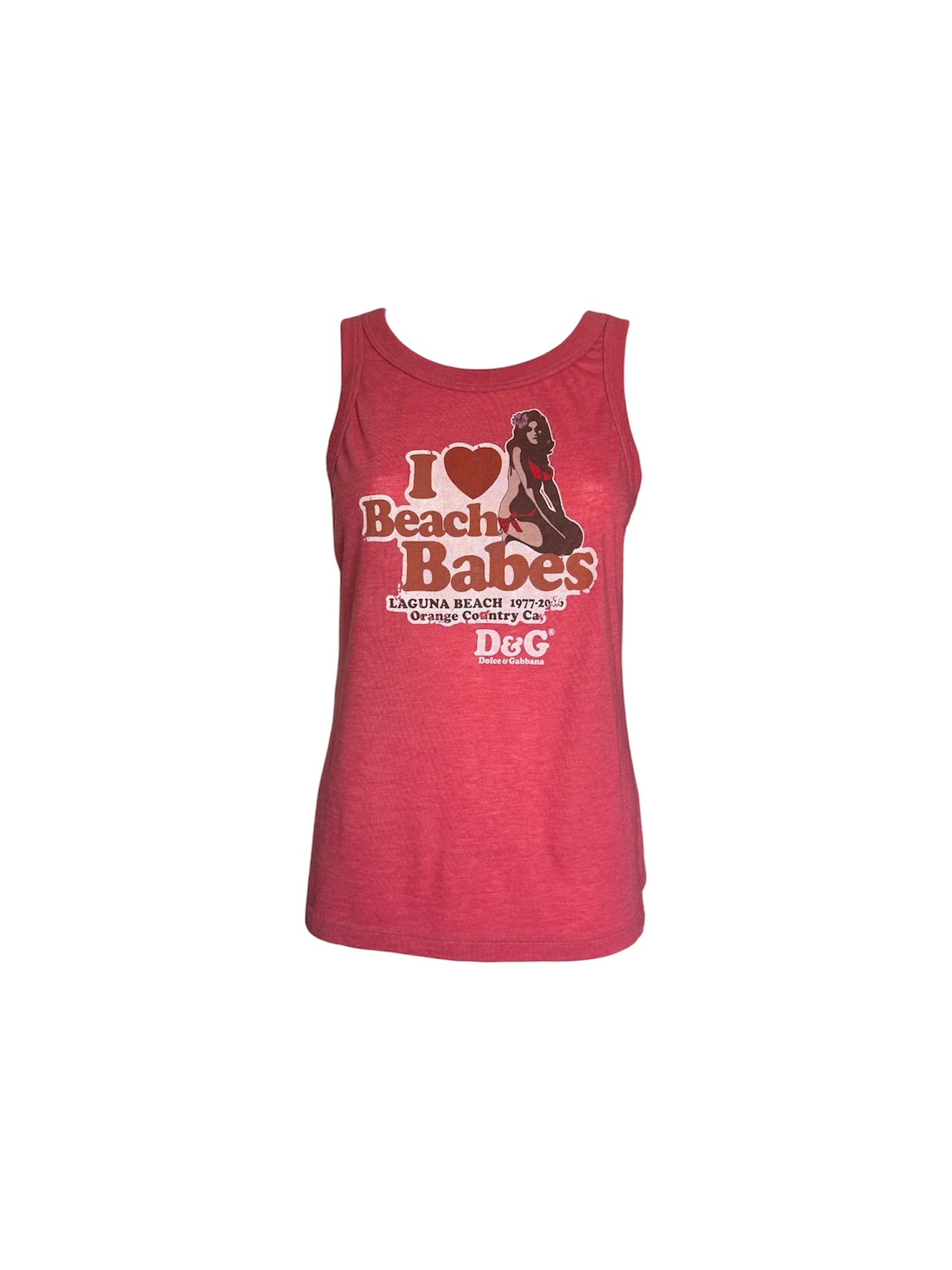 Dolce & Gabbana 'I Love Beach Babes' Red Top