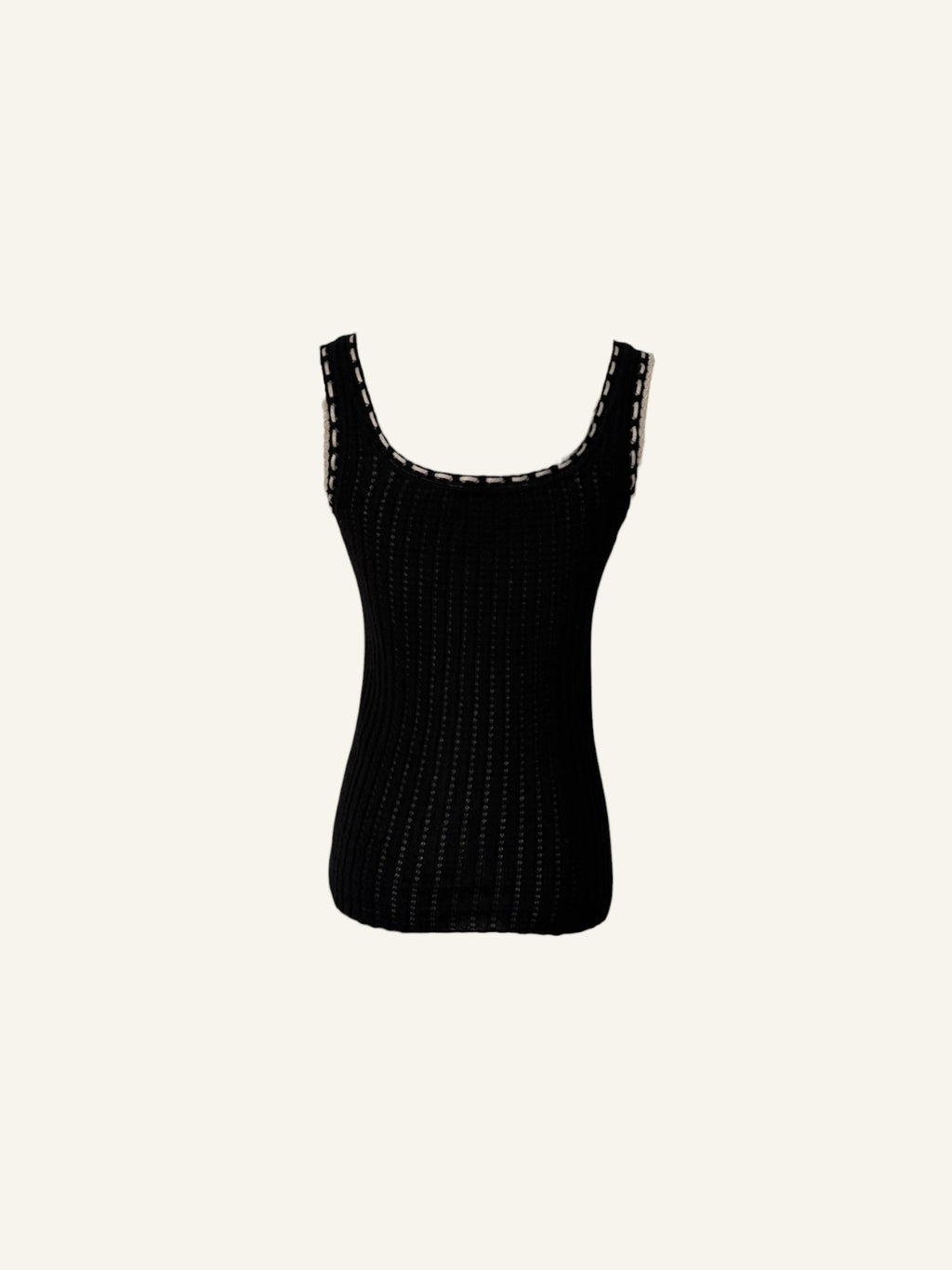 Dolce & Gabbana Black Cashmere Embroidered Top