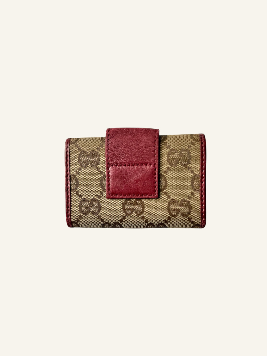 Vintage Gucci Heart Burgundy 6-Key Holder