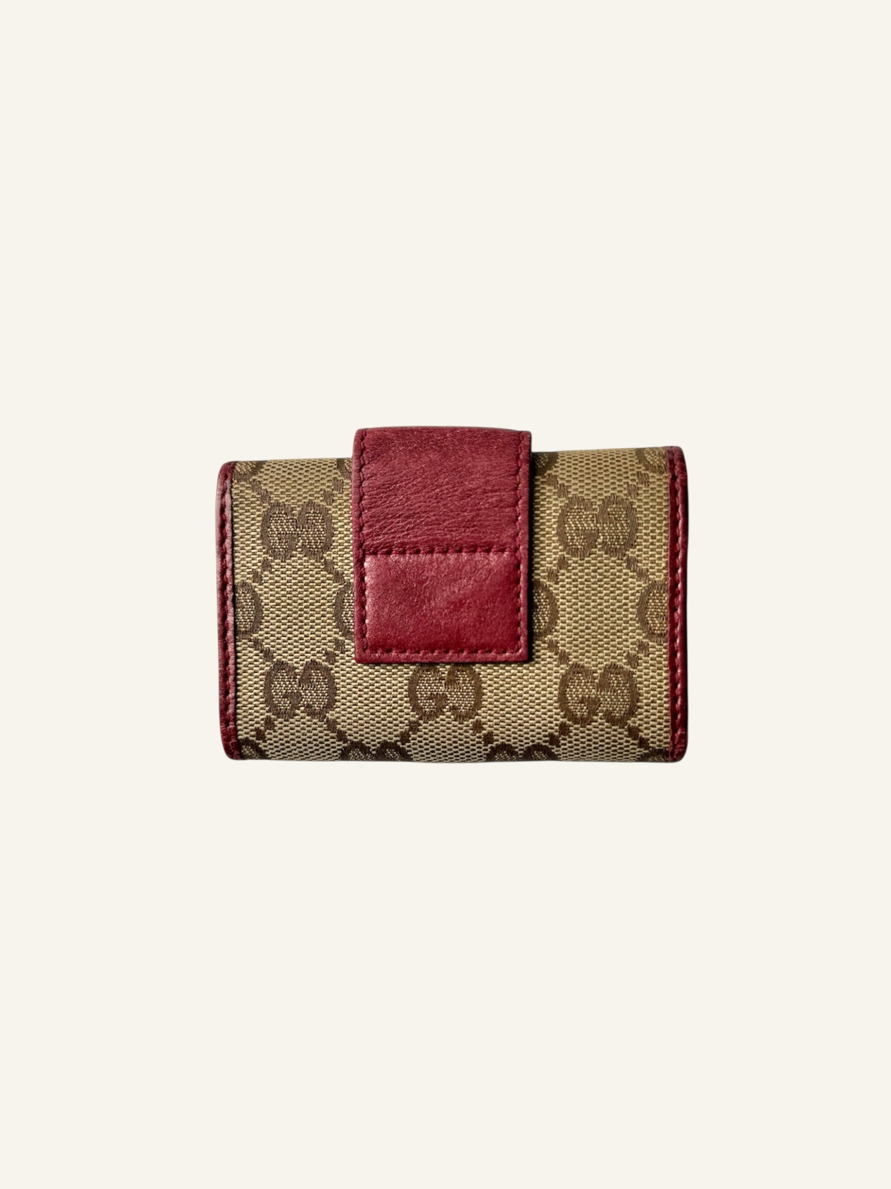 Vintage Gucci Heart Burgundy 6-Key Holder