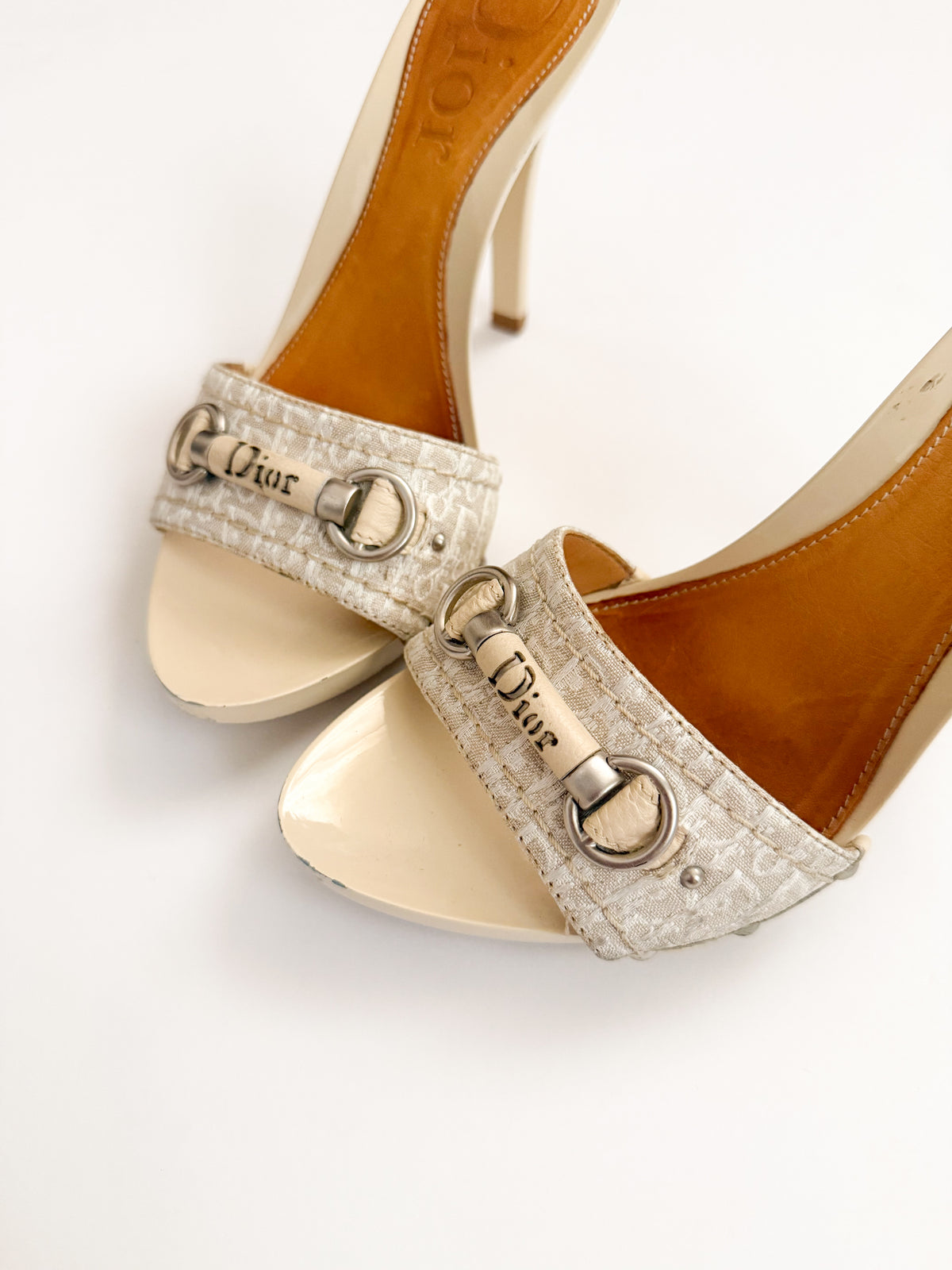 Christian Dior Monogram Trotter Beige Heels