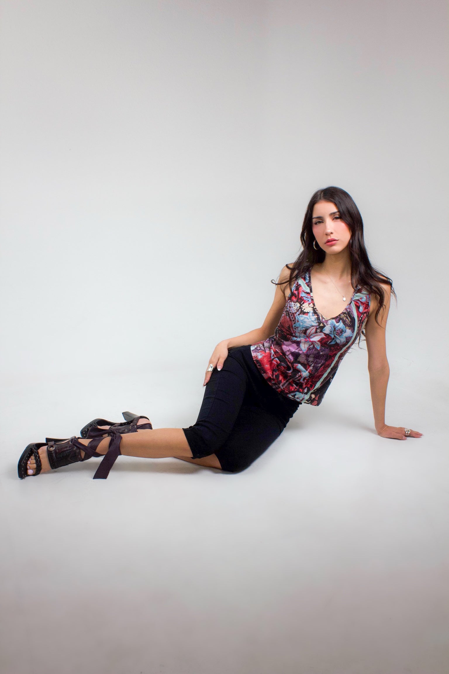 Jean Paul Gaultier Renaissance Lilies Tank Top