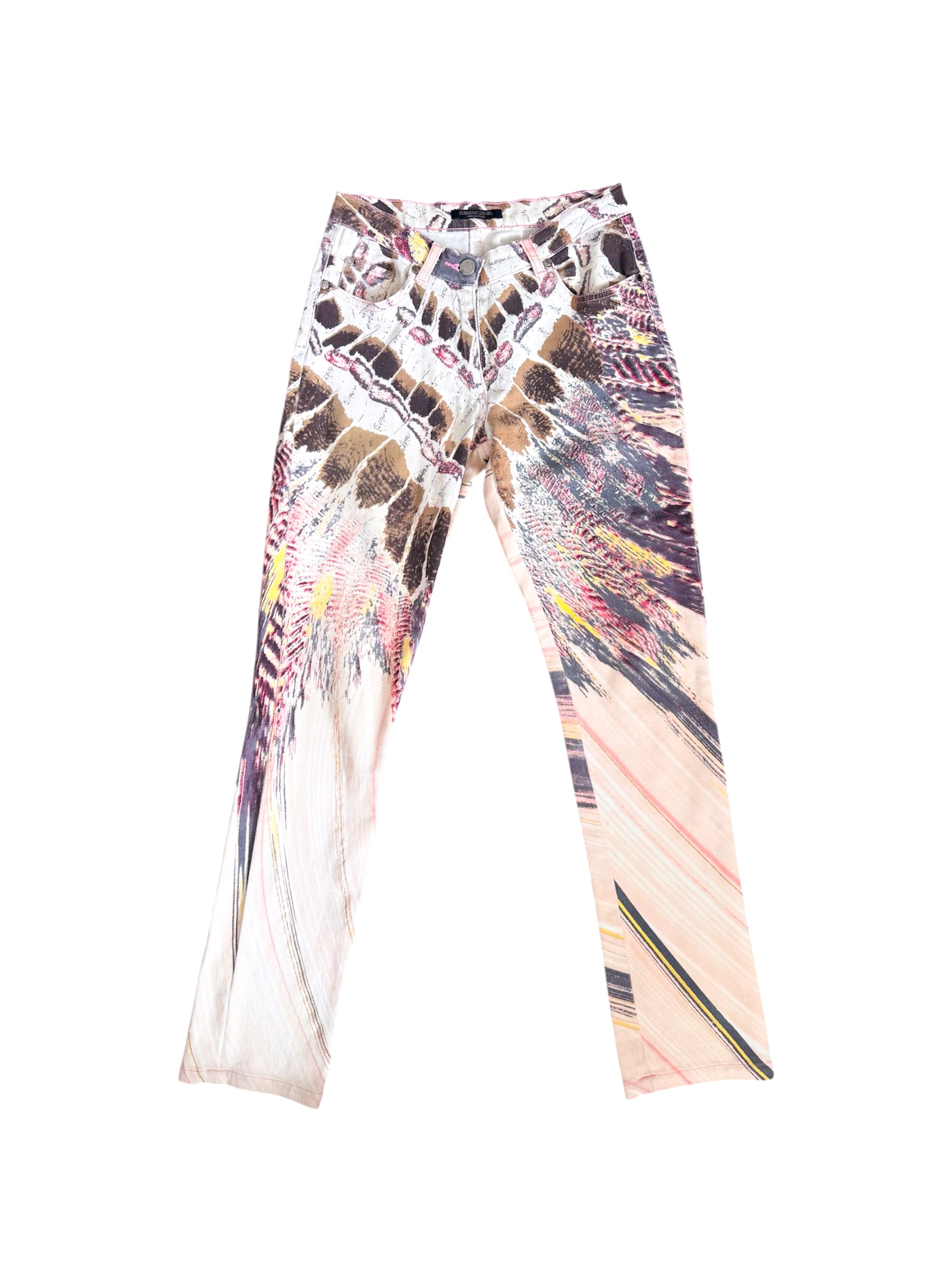 Roberto Cavalli S/S 2004 Pink Feather Pants