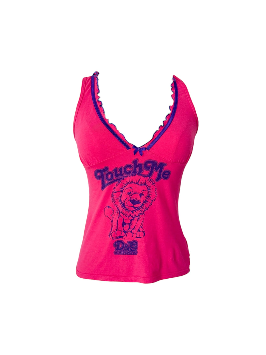 D&G Pink 'Touch Me' Lion Tank Top
