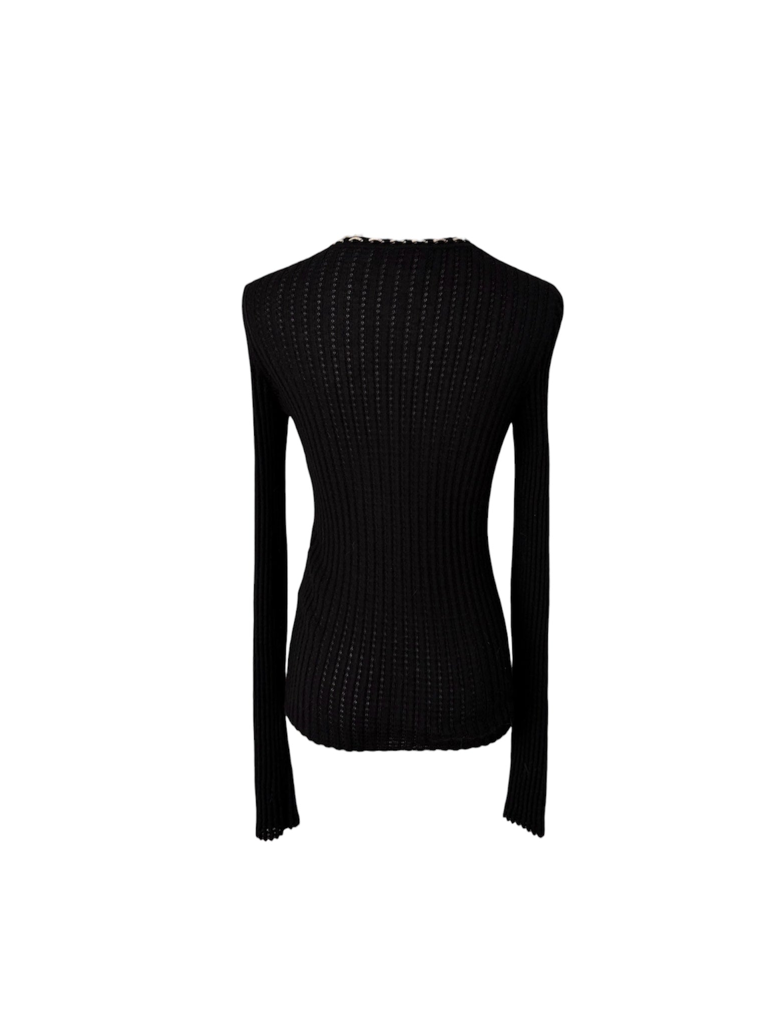 Dolce & Gabbana Black Cashmere Embroidered Cardigan