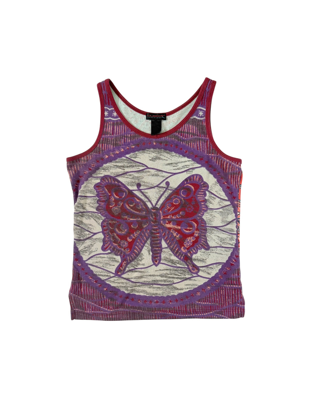 Custo Barcelona Purple Butterfly Barong Ket Top