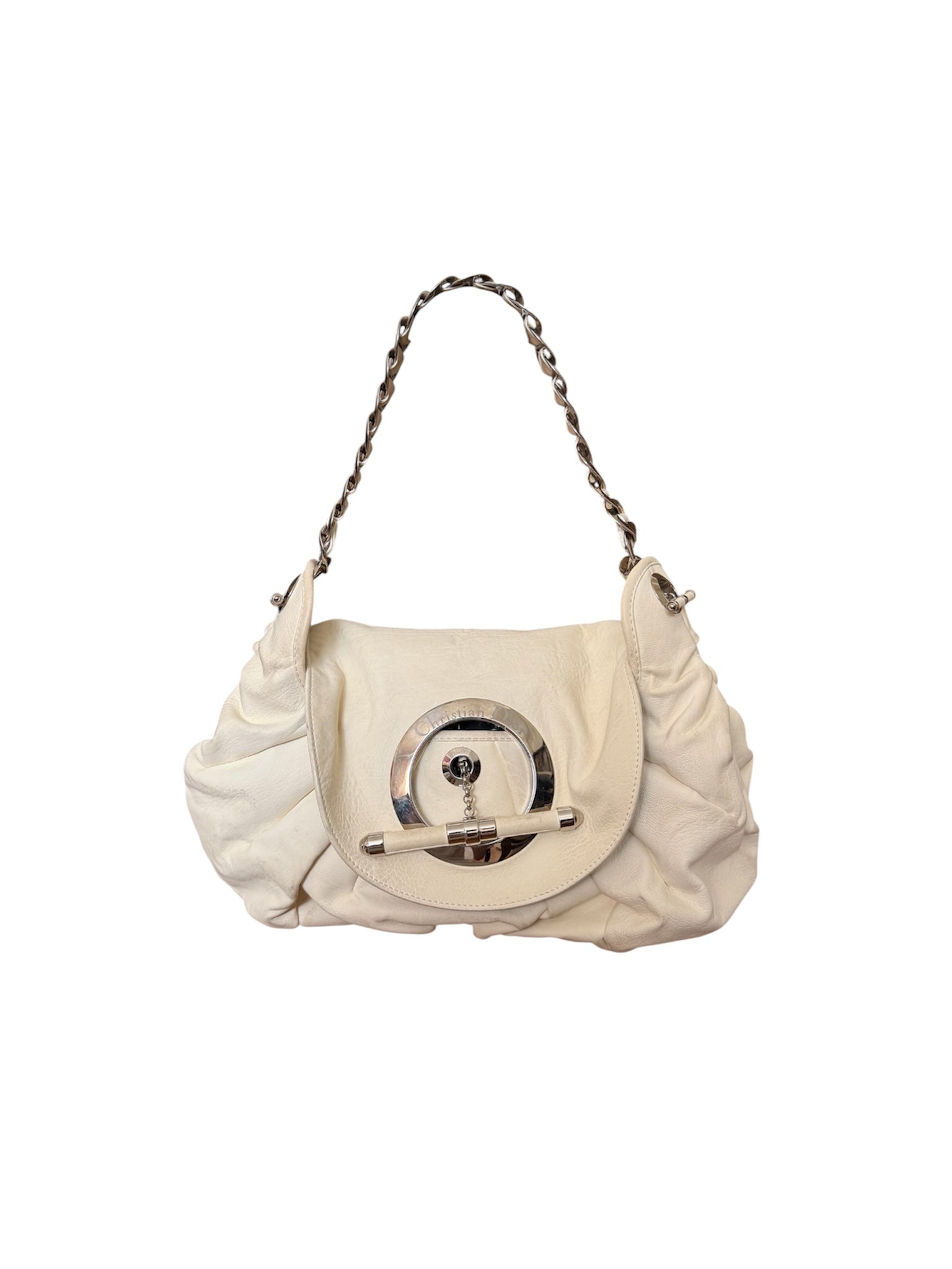 Christian Dior S/S 2008 White Leather Jazz Club Bag