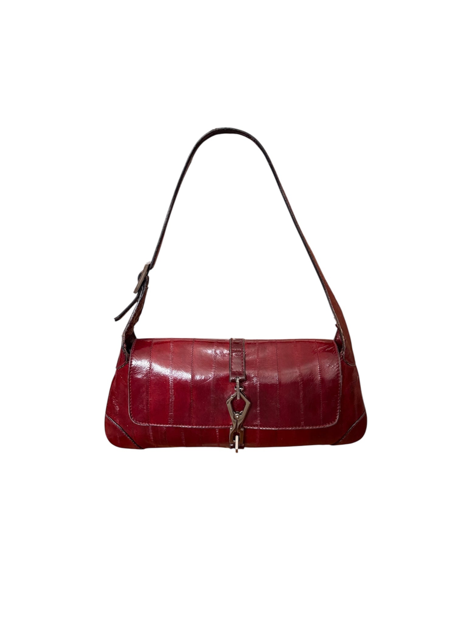 Gucci Red Eel Skin Leather Bag