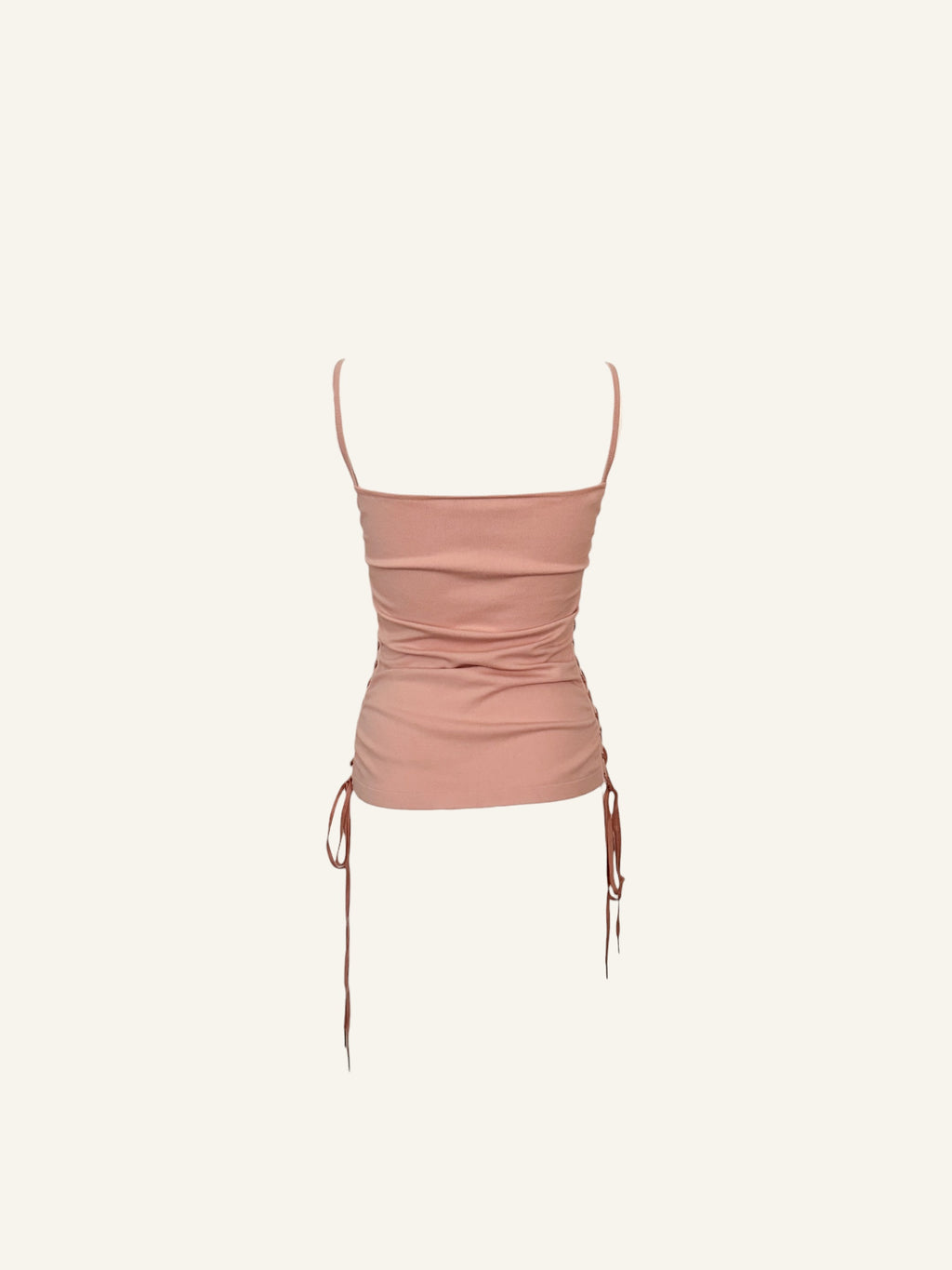 Dolce & Gabbana SS2003 Pink Lace Up Top