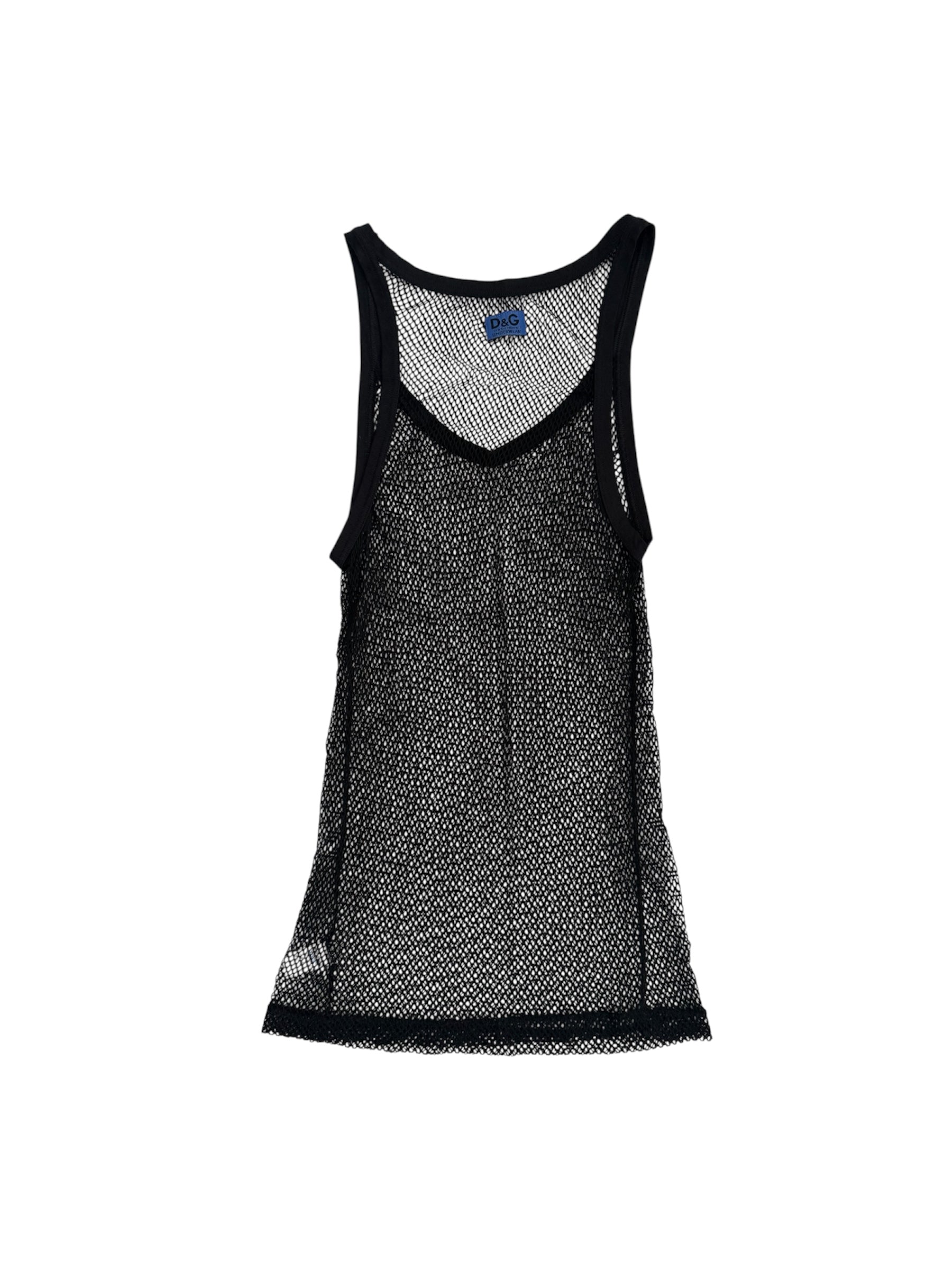 D&G Black Mesh Beachwear Top