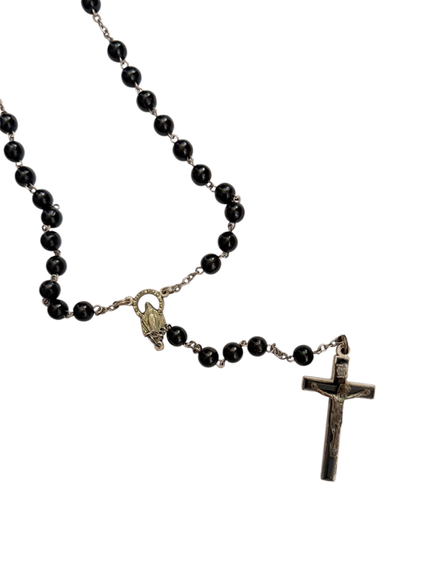 Dolce & Gabbana 2006 Black Beaded Rosary Necklace