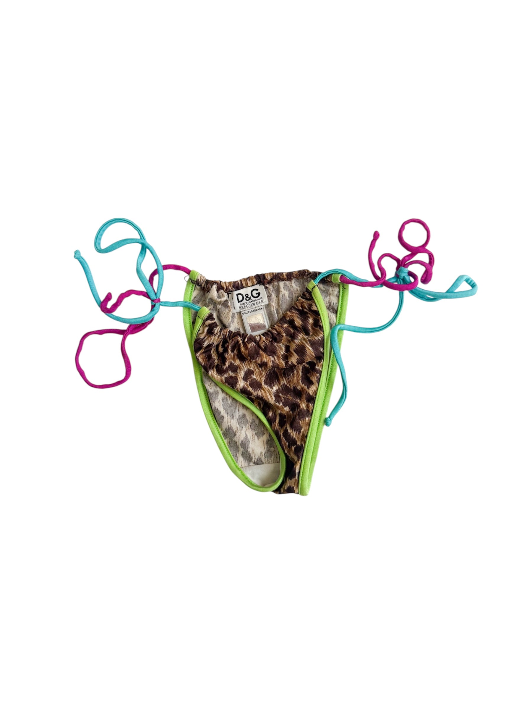 D&G Beachwear Leopard Tie Bikini