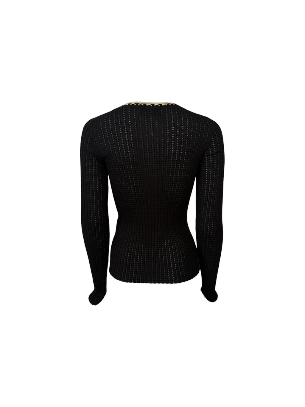 Dolce & Gabbana Black Cashmere Embroidered Cardigan