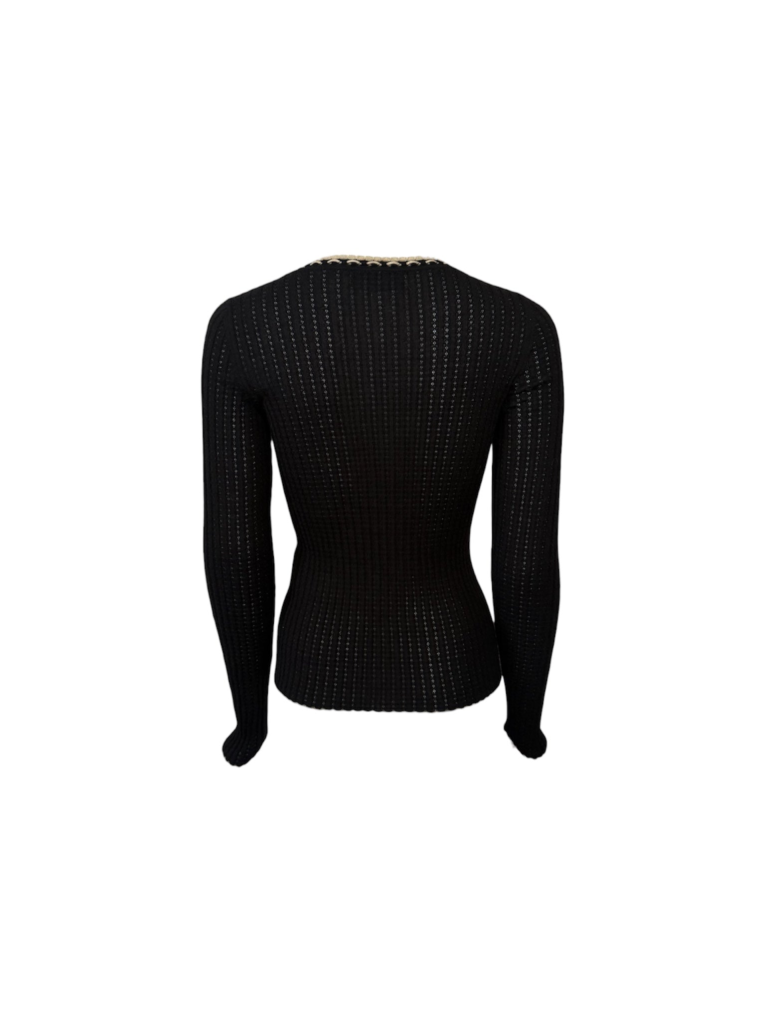 Dolce & Gabbana Black Cashmere Embroidered Cardigan