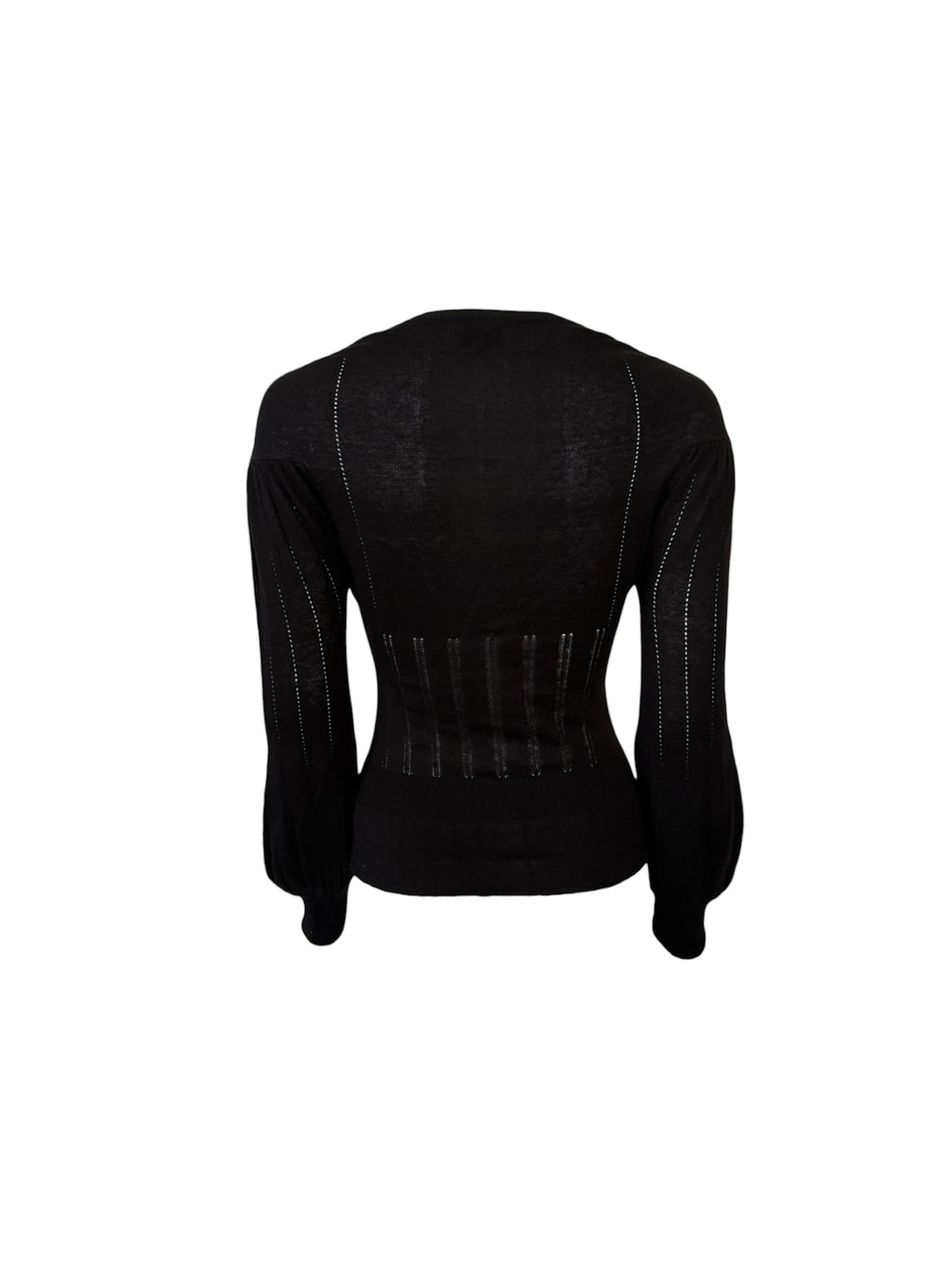 Dolce & Gabbana Black Pointelle Button Cardigan