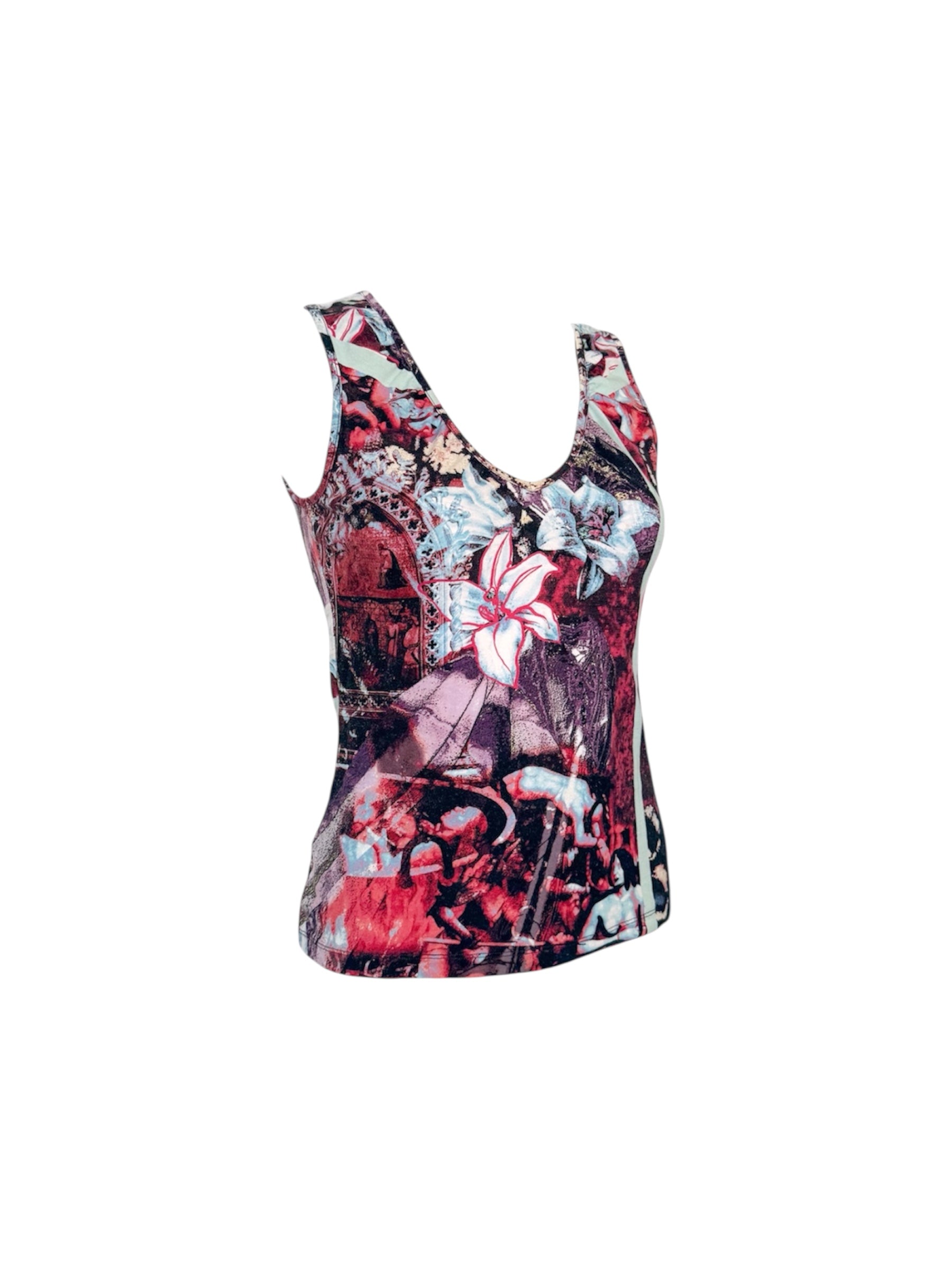 Jean Paul Gaultier Renaissance Lilies Tank Top