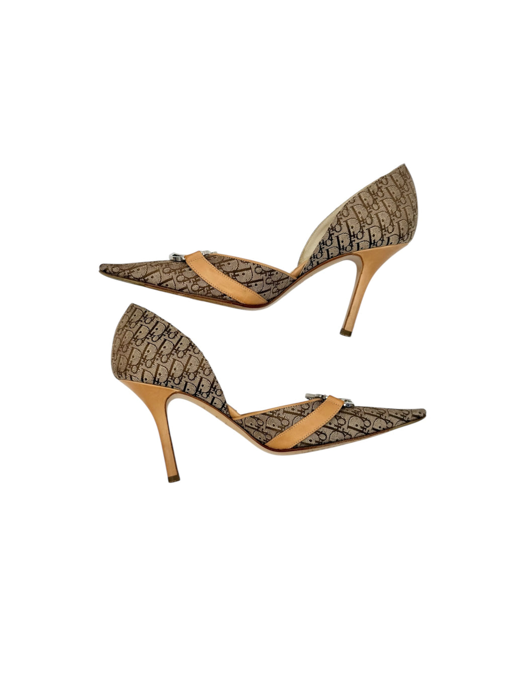 Christian Dior 'CD' Buckle Trotter Monogram Pumps