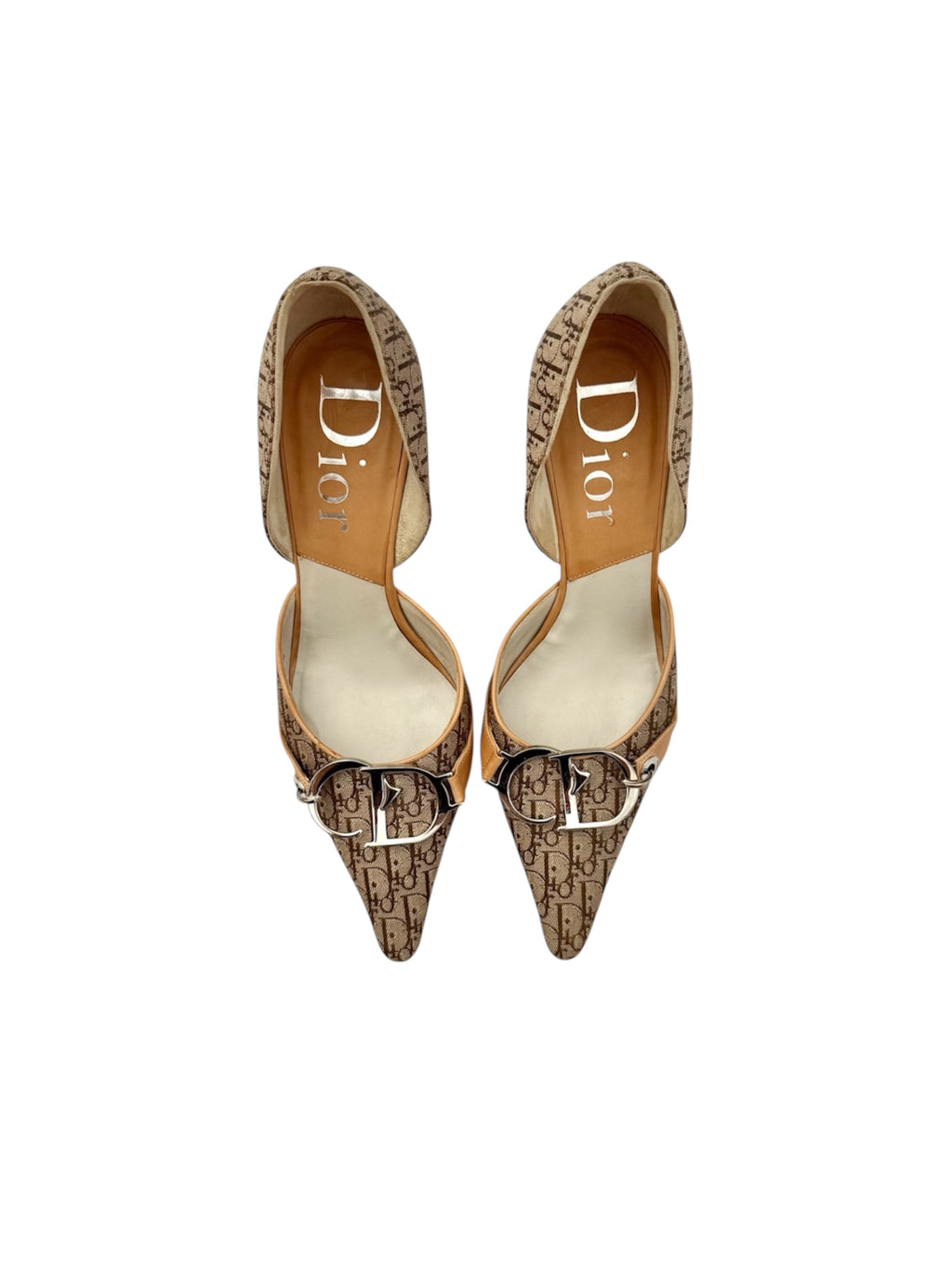 Christian Dior 'CD' Buckle Trotter Monogram Pumps