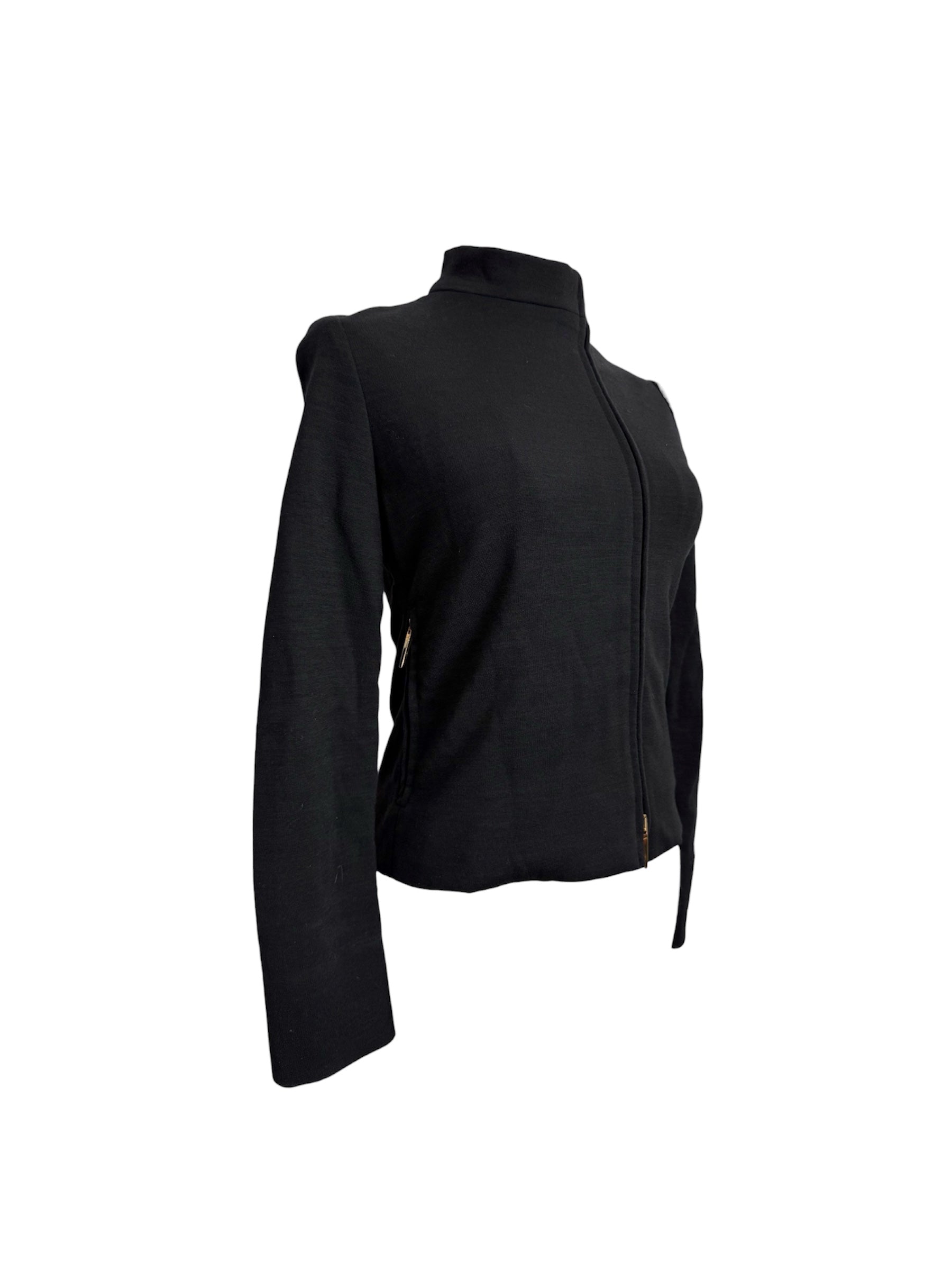 Gucci by Tom Ford Wool Asymmetrical Zip Up Jacket