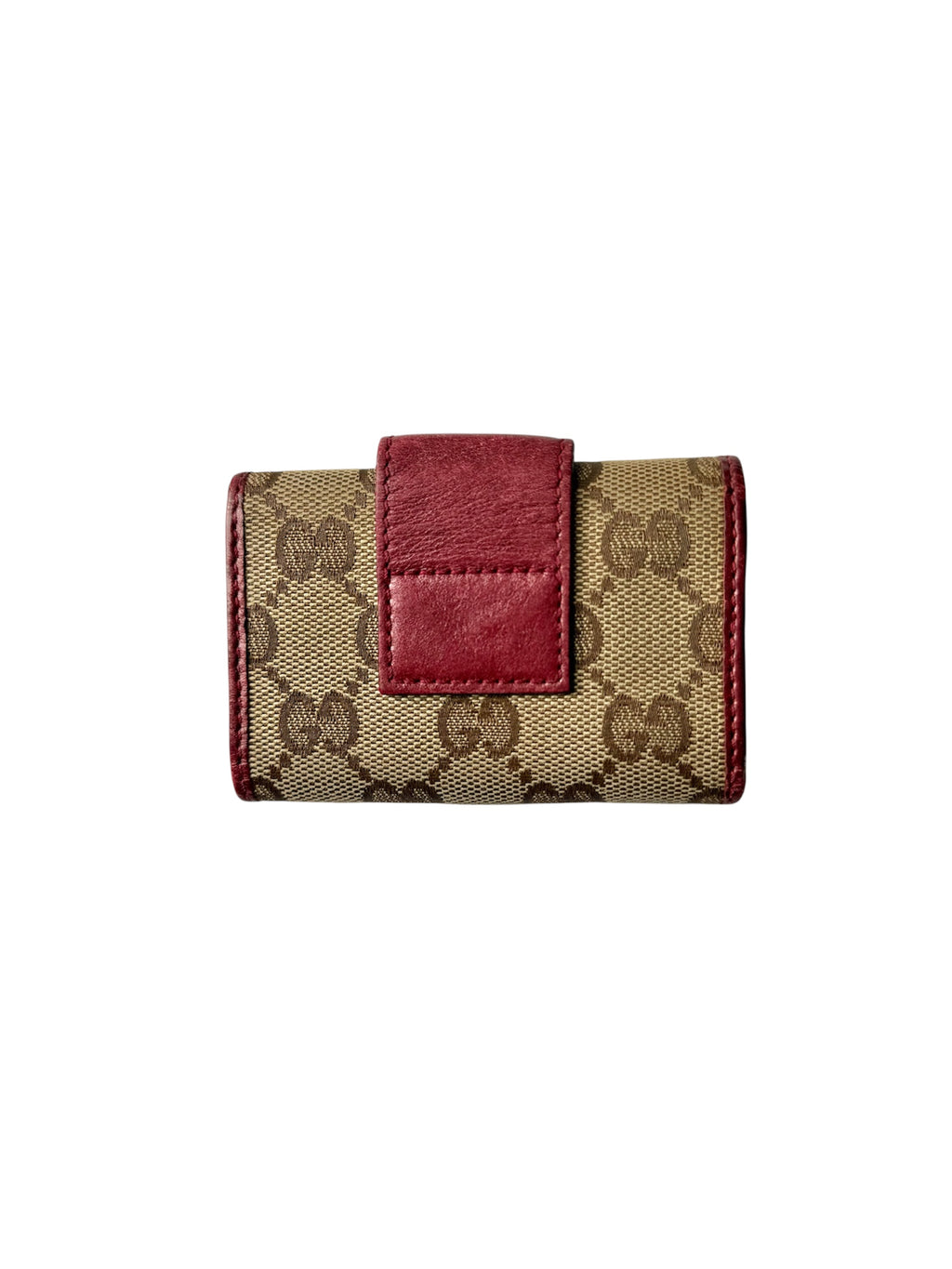 Vintage Gucci Heart Burgundy 6-Key Holder