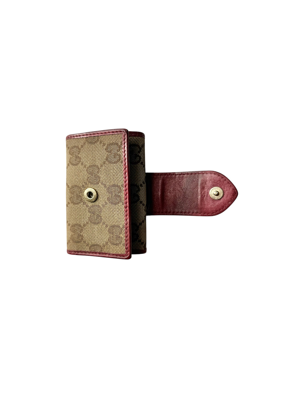 Vintage Gucci Heart Burgundy 6-Key Holder