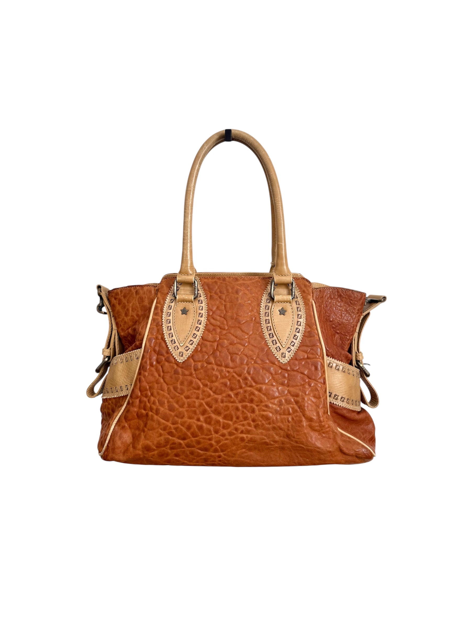 Fendi 2006 Brown Leather Etniko Du Jour Bag