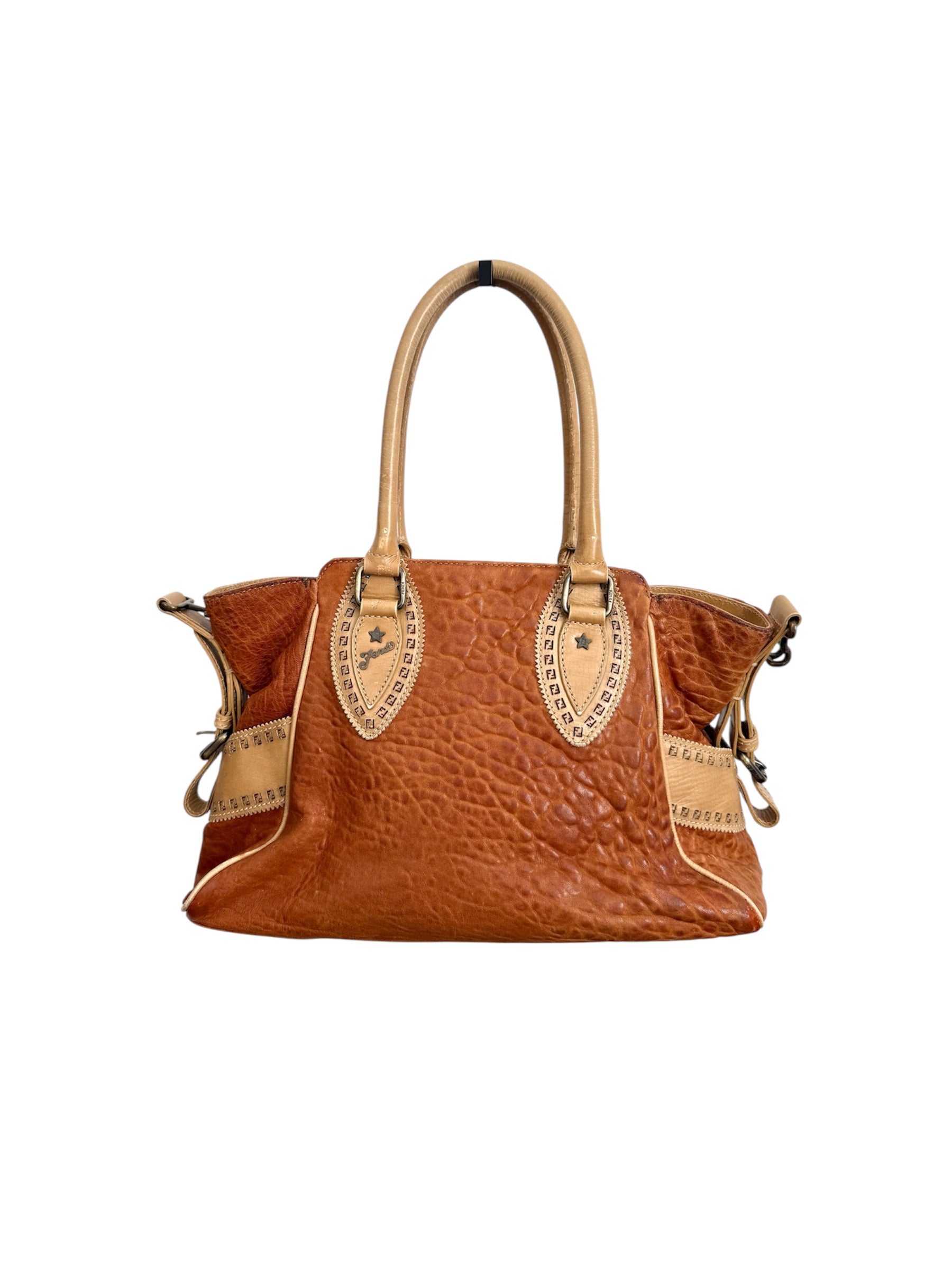 Fendi 2006 Brown Leather Etniko Du Jour Bag