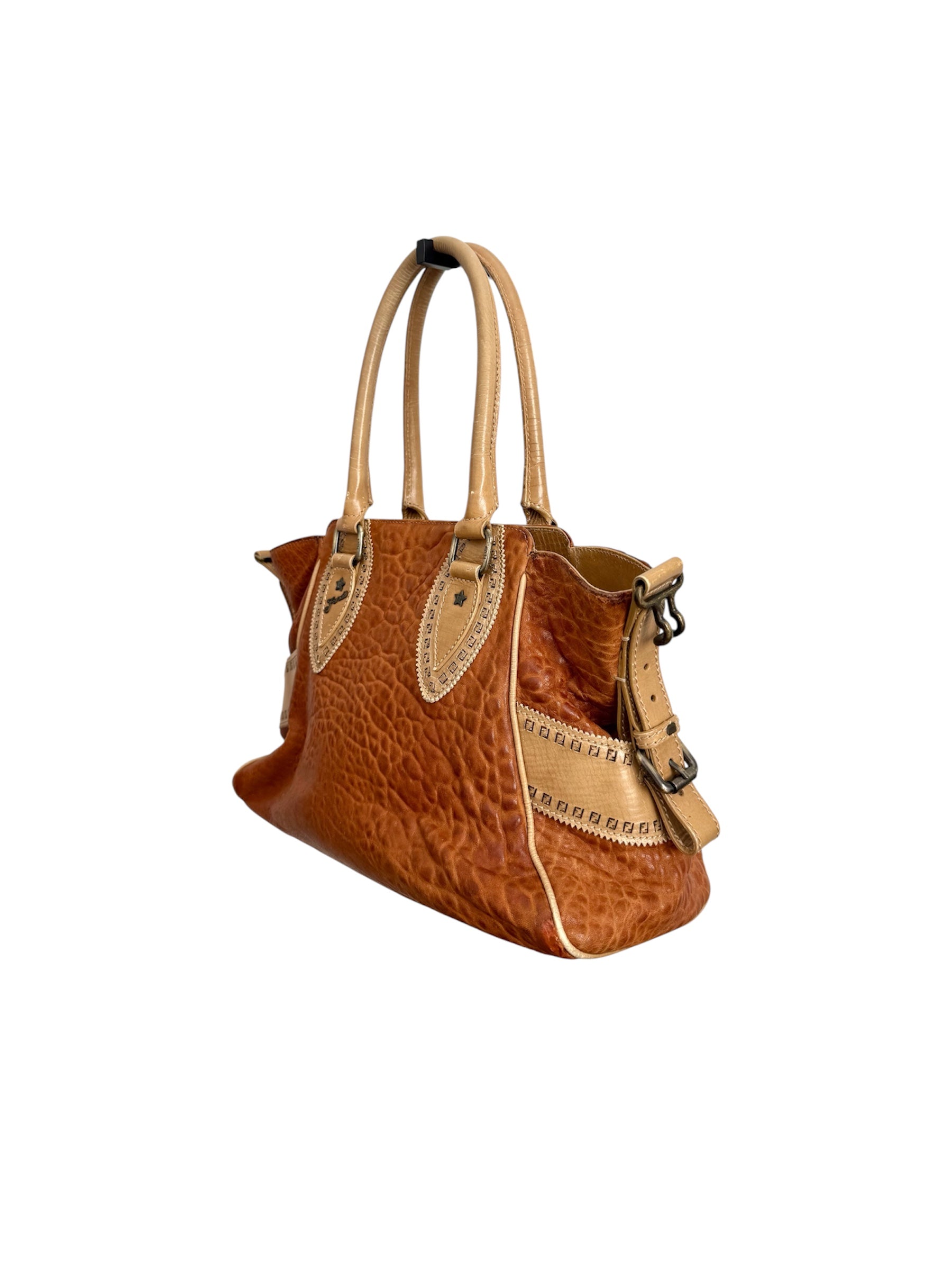 Fendi 2006 Brown Leather Etniko Du Jour Bag