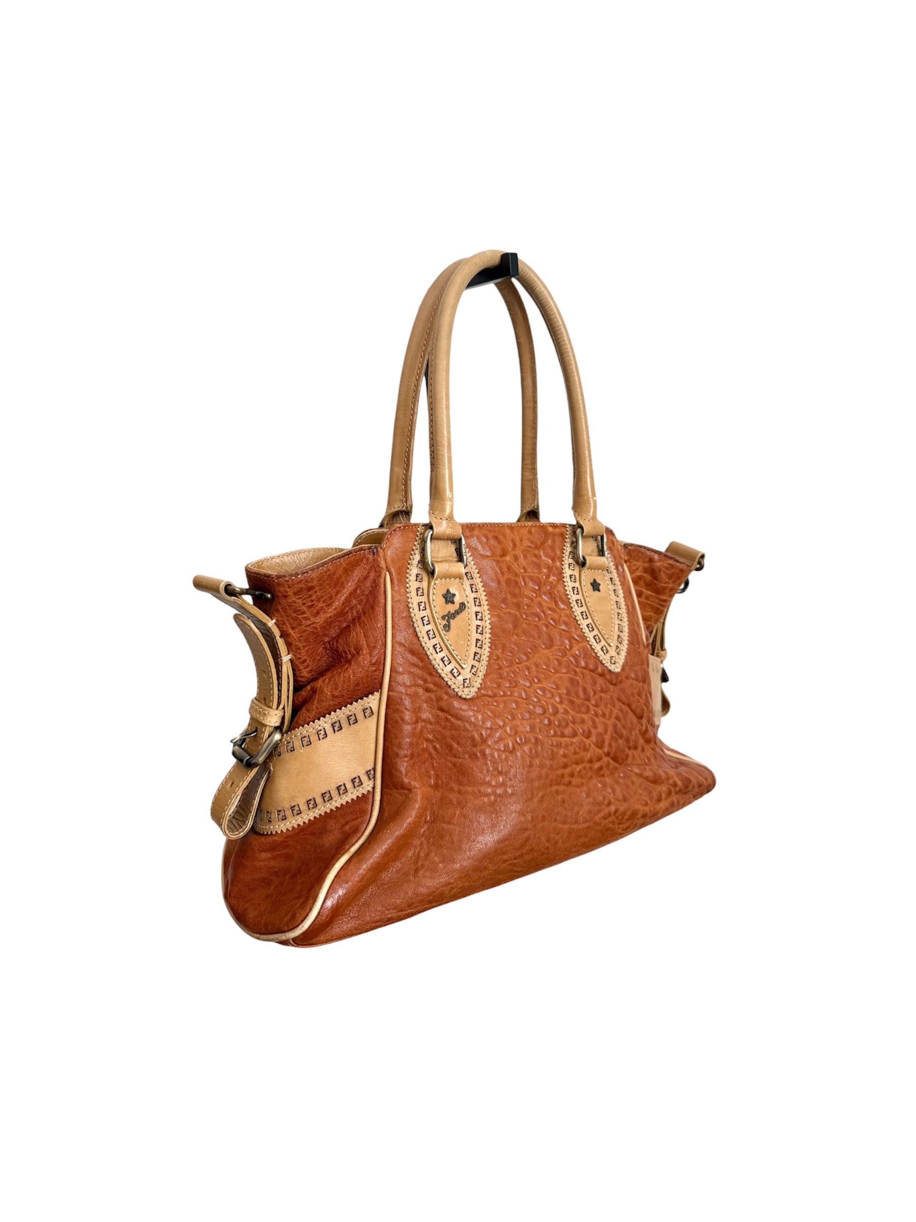 Fendi 2006 Brown Leather Etniko Du Jour Bag