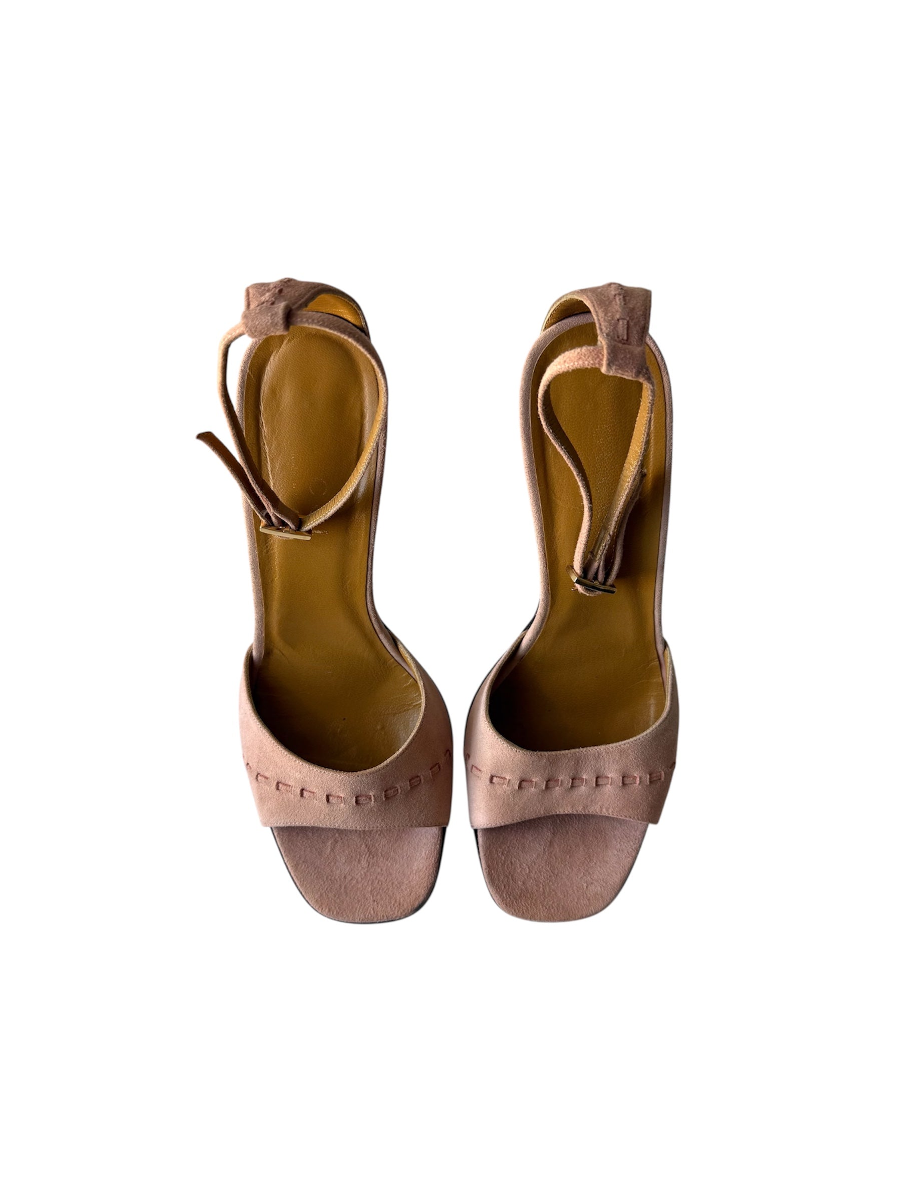 Gucci Vintage Baby Pink Suede Heels