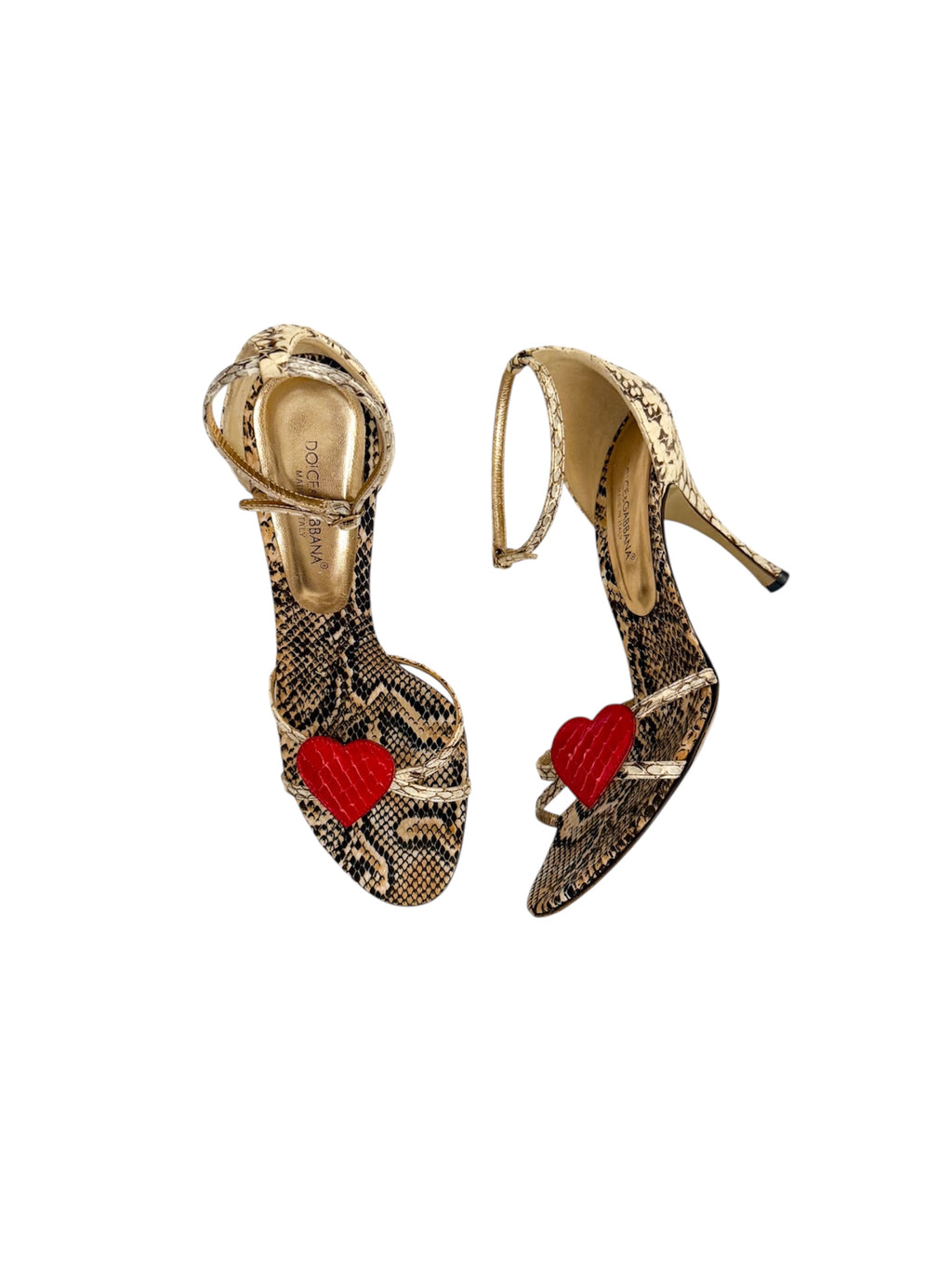 Dolce & Gabbana S/S 2005 Snakeskin Heart Heels