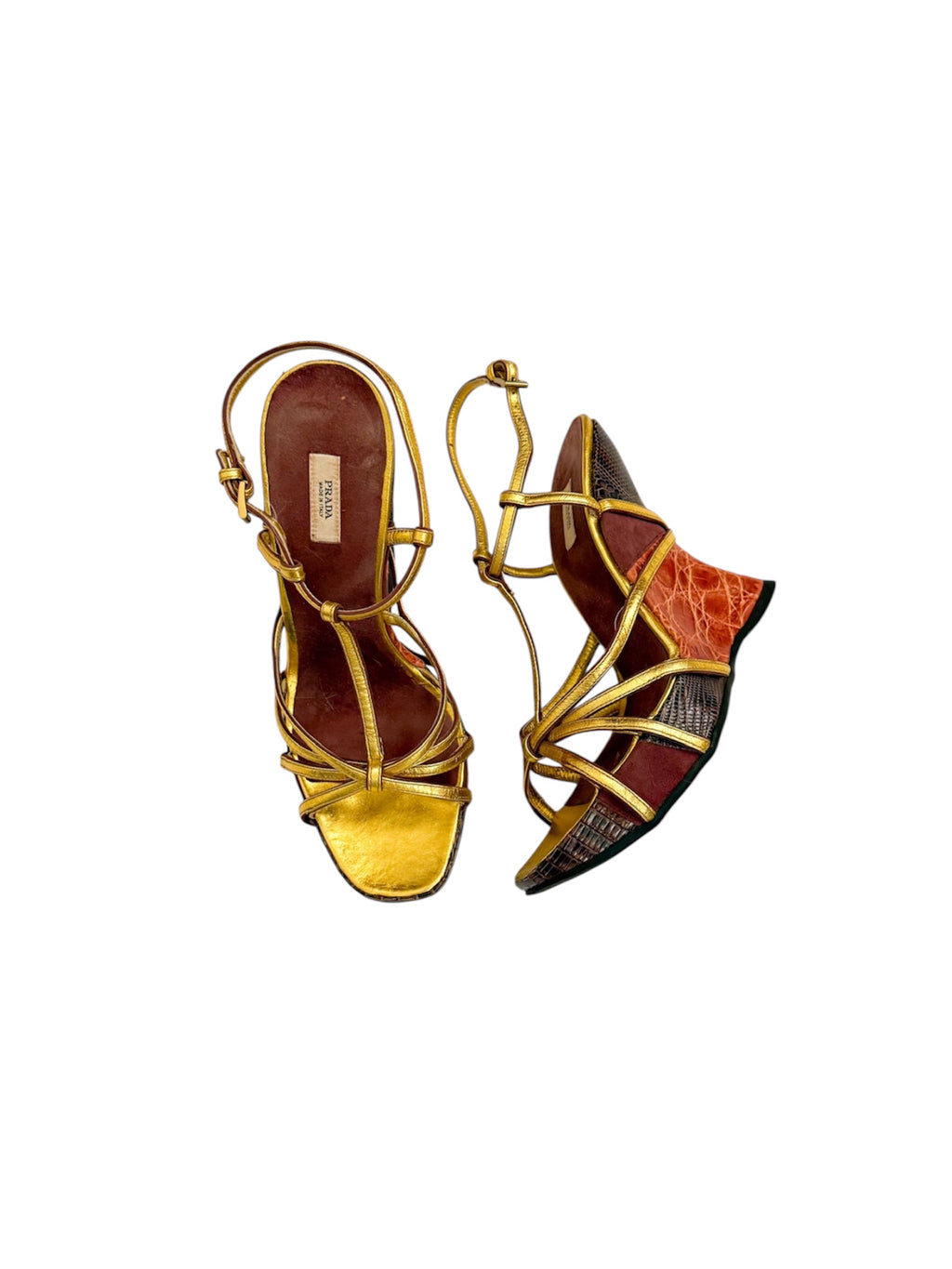 Prada F/W 2004 Exotic Patchwork Wedges