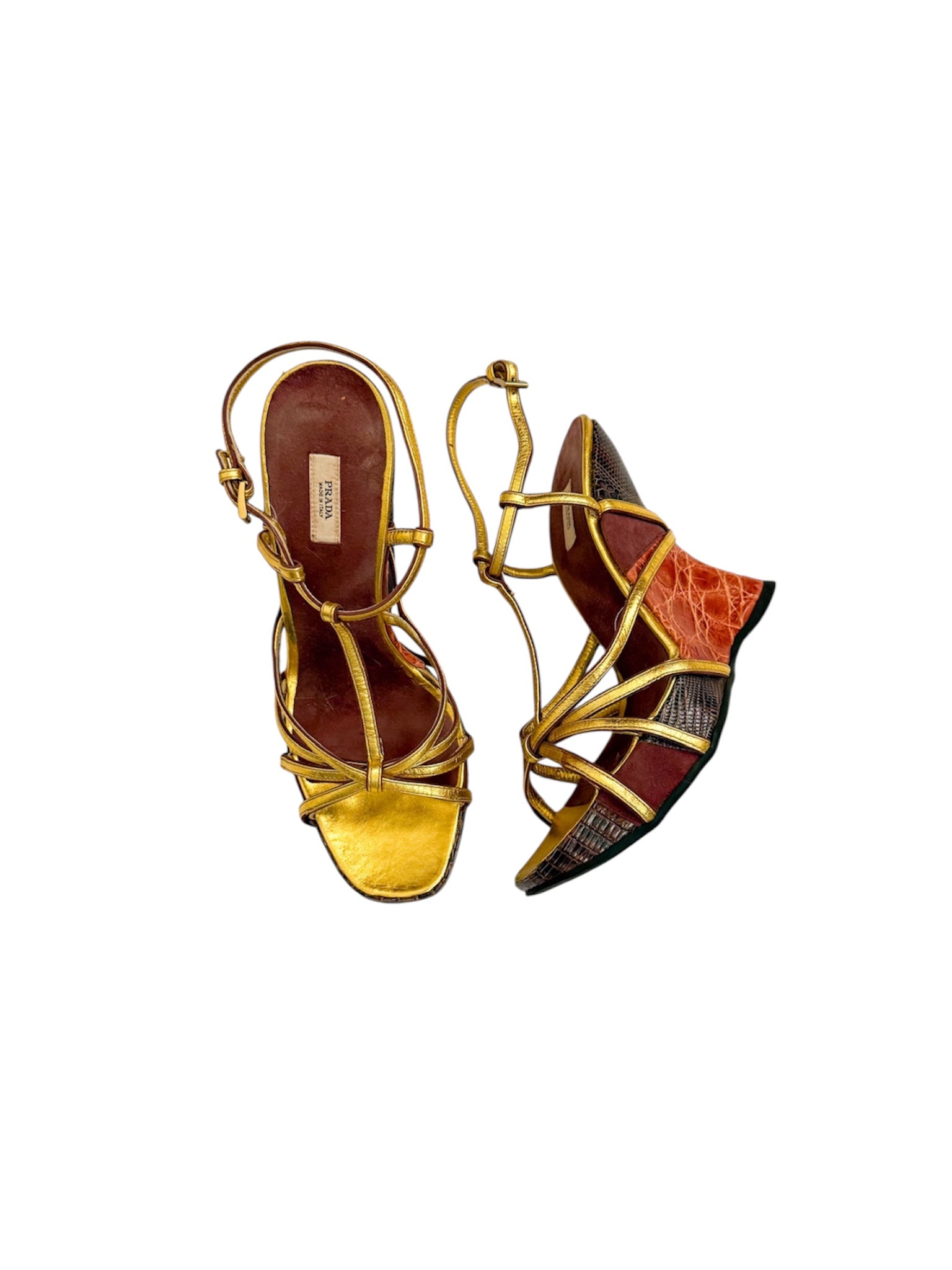 Prada F/W 2004 Exotic Patchwork Wedges